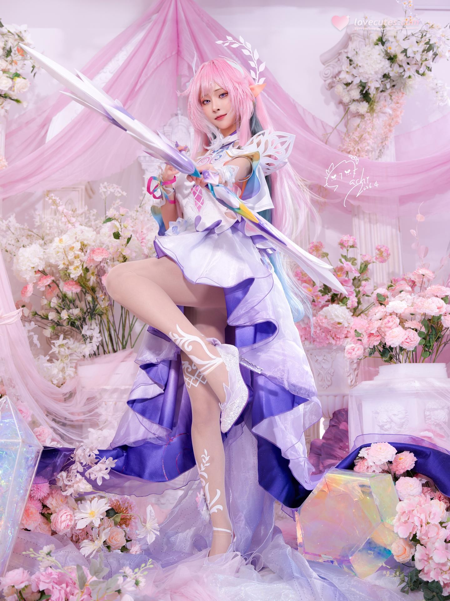 [cosplay] Machi馬吉 - 崩坏 星穹铁道 Cyrene昔涟：粉发精灵礼装大尺度还原 105P
