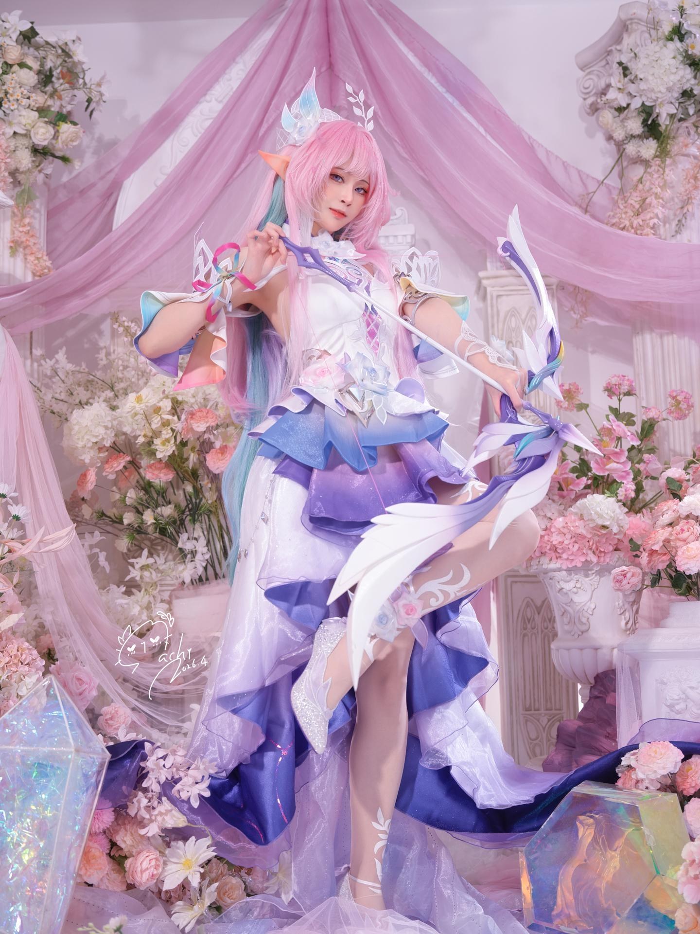 [cosplay] Machi馬吉 - 崩坏 星穹铁道 Cyrene昔涟：粉发精灵礼装大尺度还原 105P