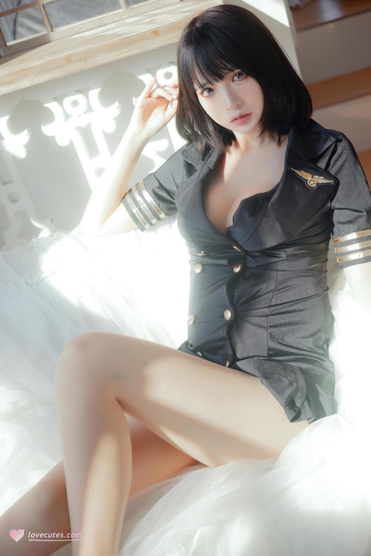 [Private Room] Fengmao ss - Black Uniform Lingerie Adult Private Set 40P