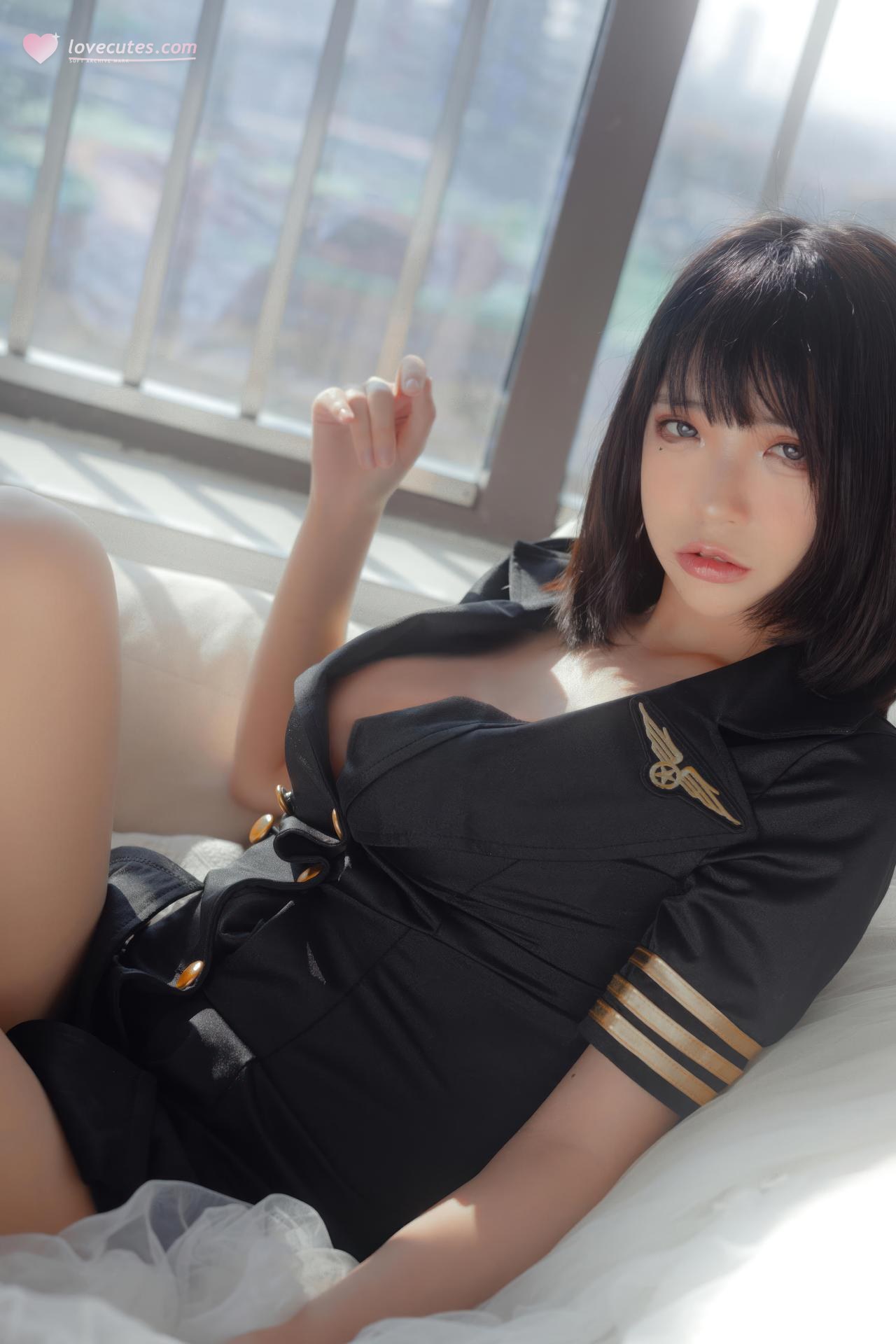 [Private Room] Fengmao ss - Black Uniform Lingerie Adult Private Set 40P