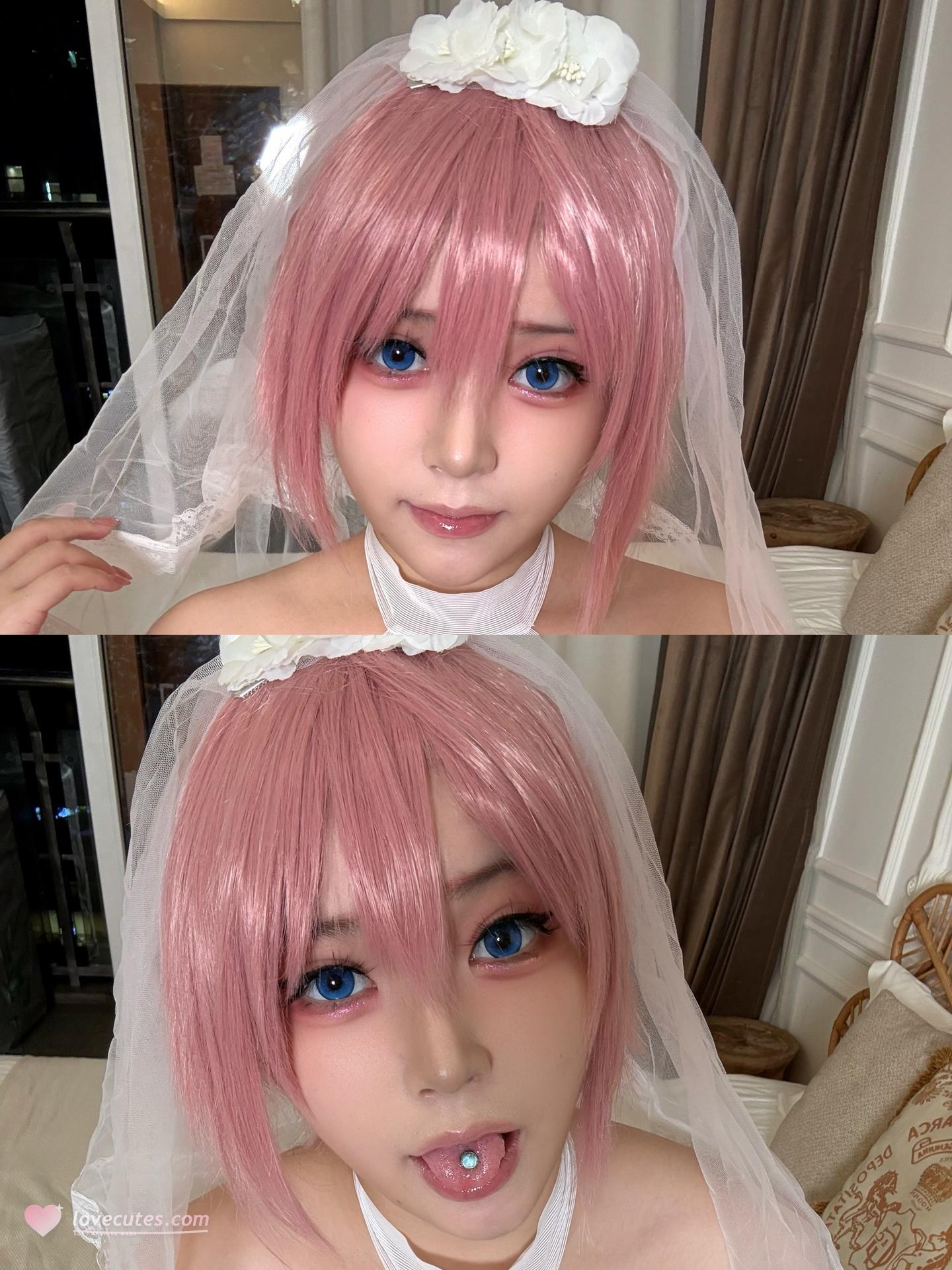 [cosplay] 喵喵lock - 五等分的新娘 中野一花：白色情趣婚纱巨乳大尺度 147P5V