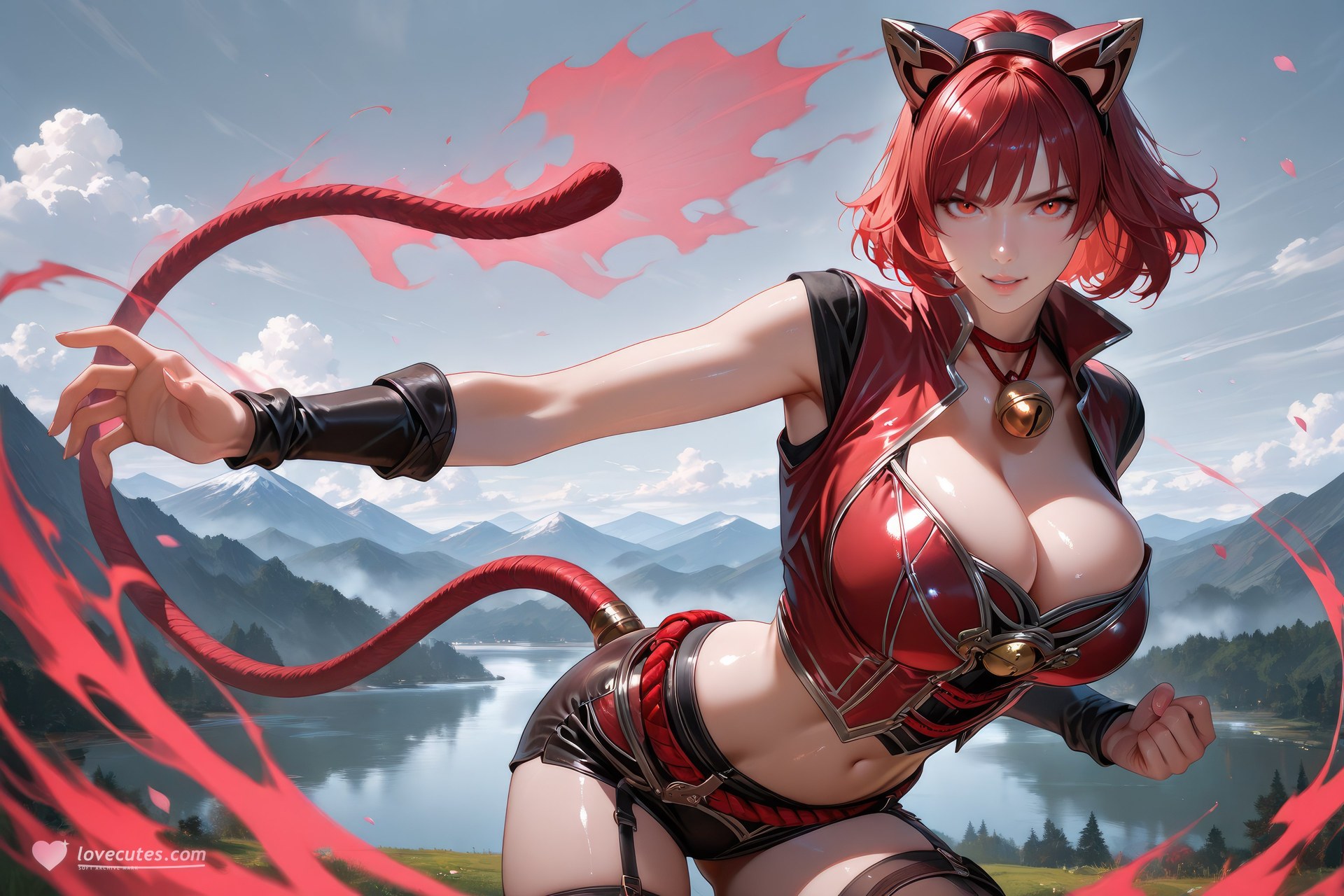 AI Generated Anime Girl - Douluo Dalu Catgirl ถุงน่องดำ, ชุดรัดรูป, ชุดว่ายน้ำ, บิกินี, ลุคเปียกน้ำ แกลเลอรี AI 752P