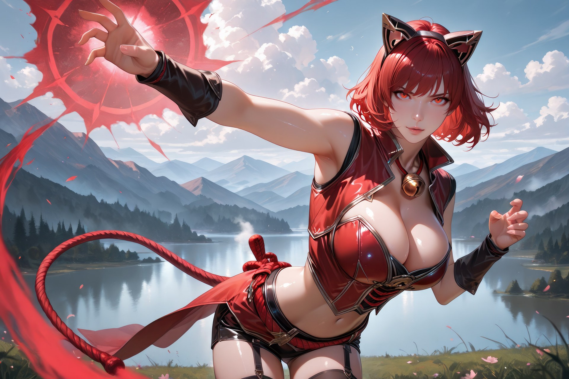 AI Generated Anime Girl - Douluo Dalu Catgirl ถุงน่องดำ, ชุดรัดรูป, ชุดว่ายน้ำ, บิกินี, ลุคเปียกน้ำ แกลเลอรี AI 752P
