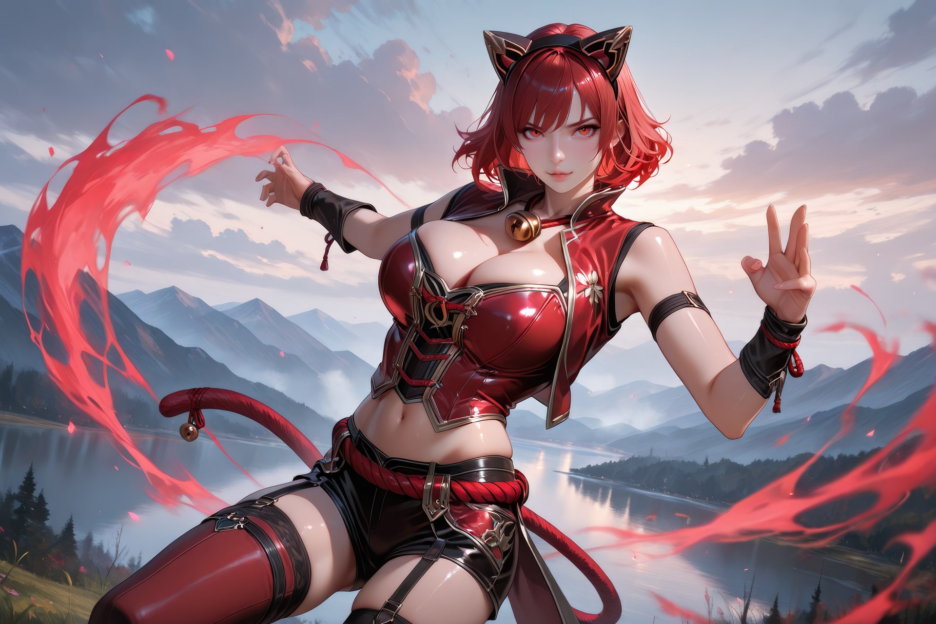 AI Generated Anime Girl - Douluo Dalu Catgirl ถุงน่องดำ, ชุดรัดรูป, ชุดว่ายน้ำ, บิกินี, ลุคเปียกน้ำ แกลเลอรี AI 752P