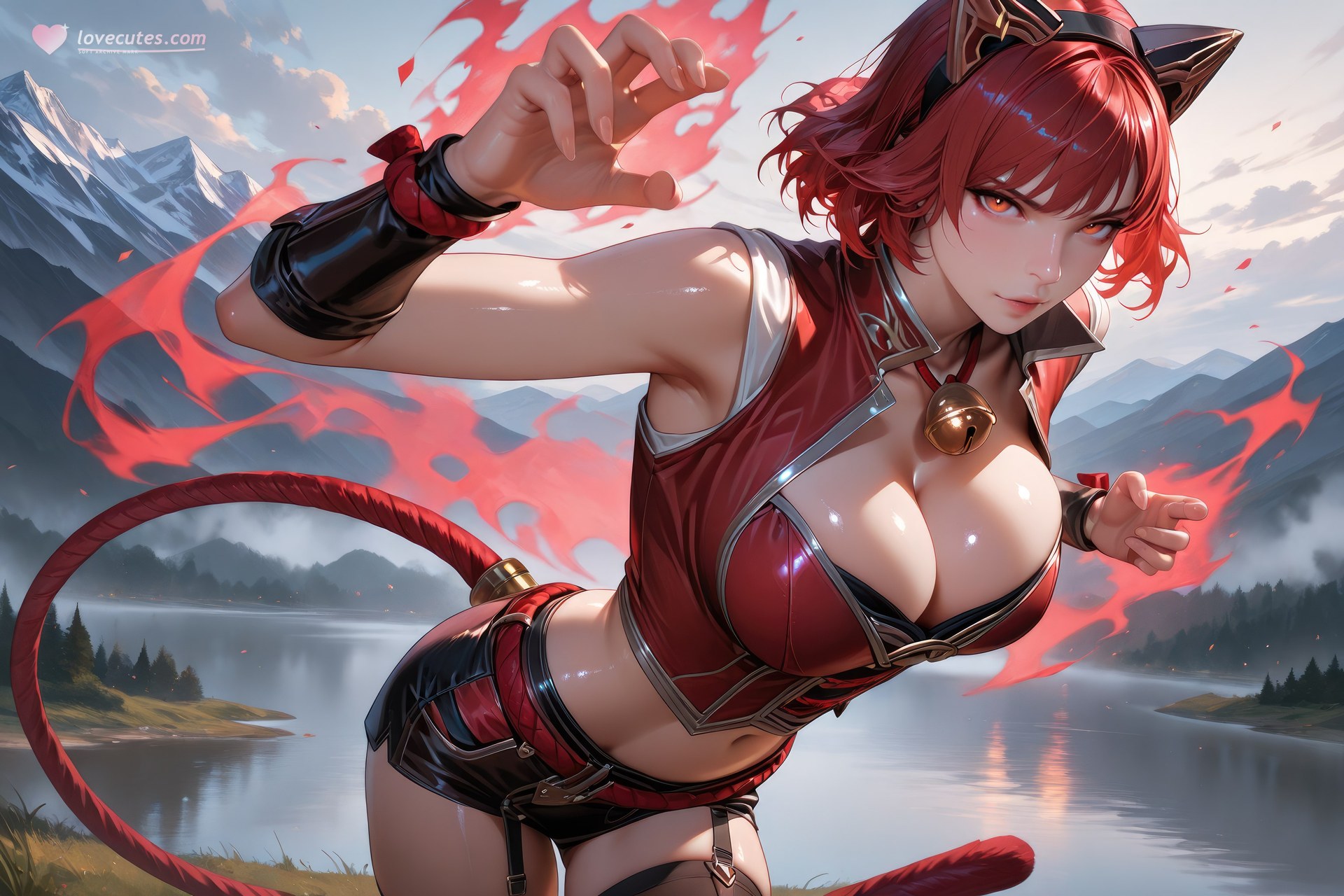 AI Generated Anime Girl - Douluo Dalu Catgirl ถุงน่องดำ, ชุดรัดรูป, ชุดว่ายน้ำ, บิกินี, ลุคเปียกน้ำ แกลเลอรี AI 752P