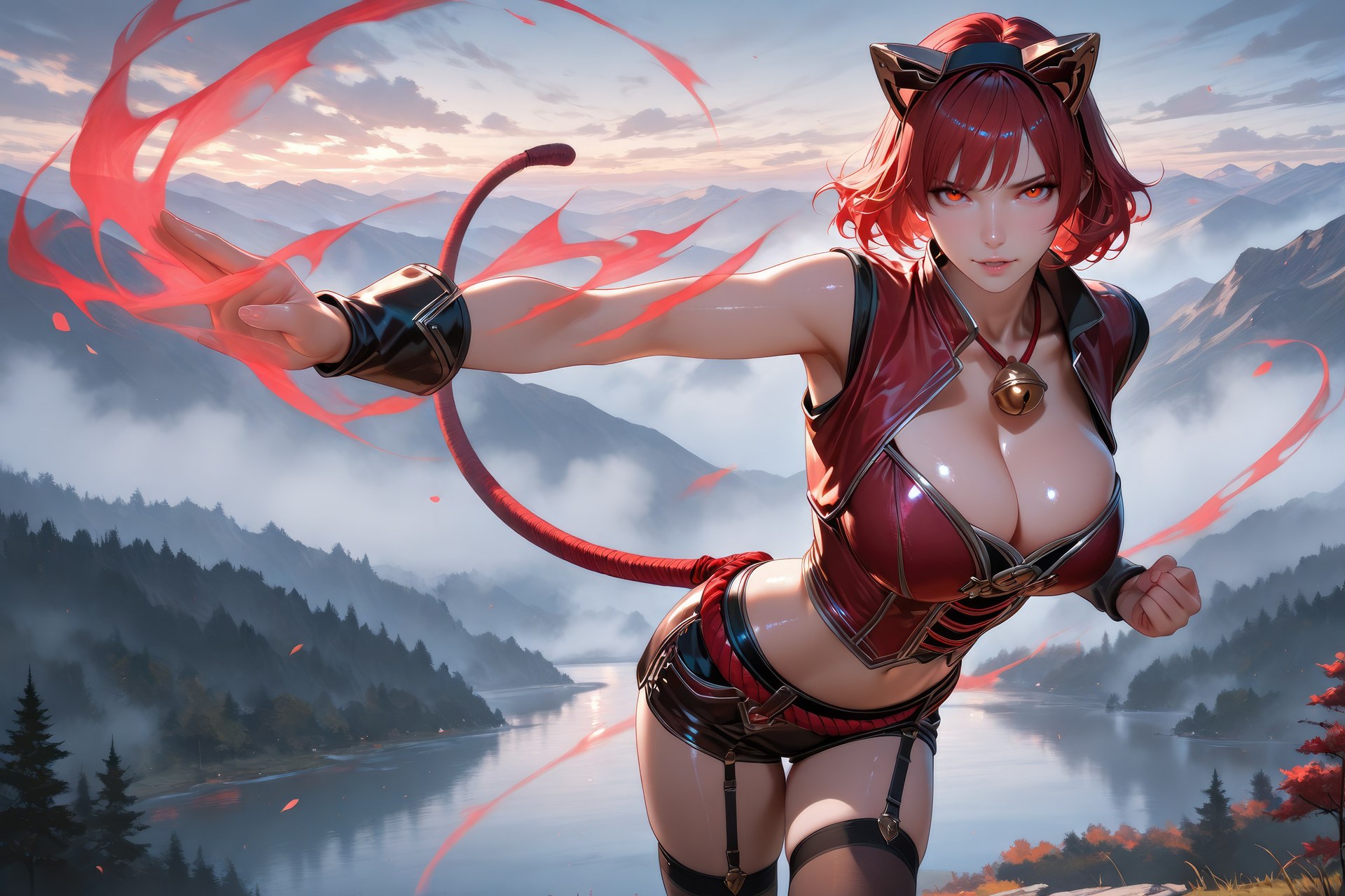 AI Generated Anime Girl - Douluo Dalu Catgirl ถุงน่องดำ, ชุดรัดรูป, ชุดว่ายน้ำ, บิกินี, ลุคเปียกน้ำ แกลเลอรี AI 752P