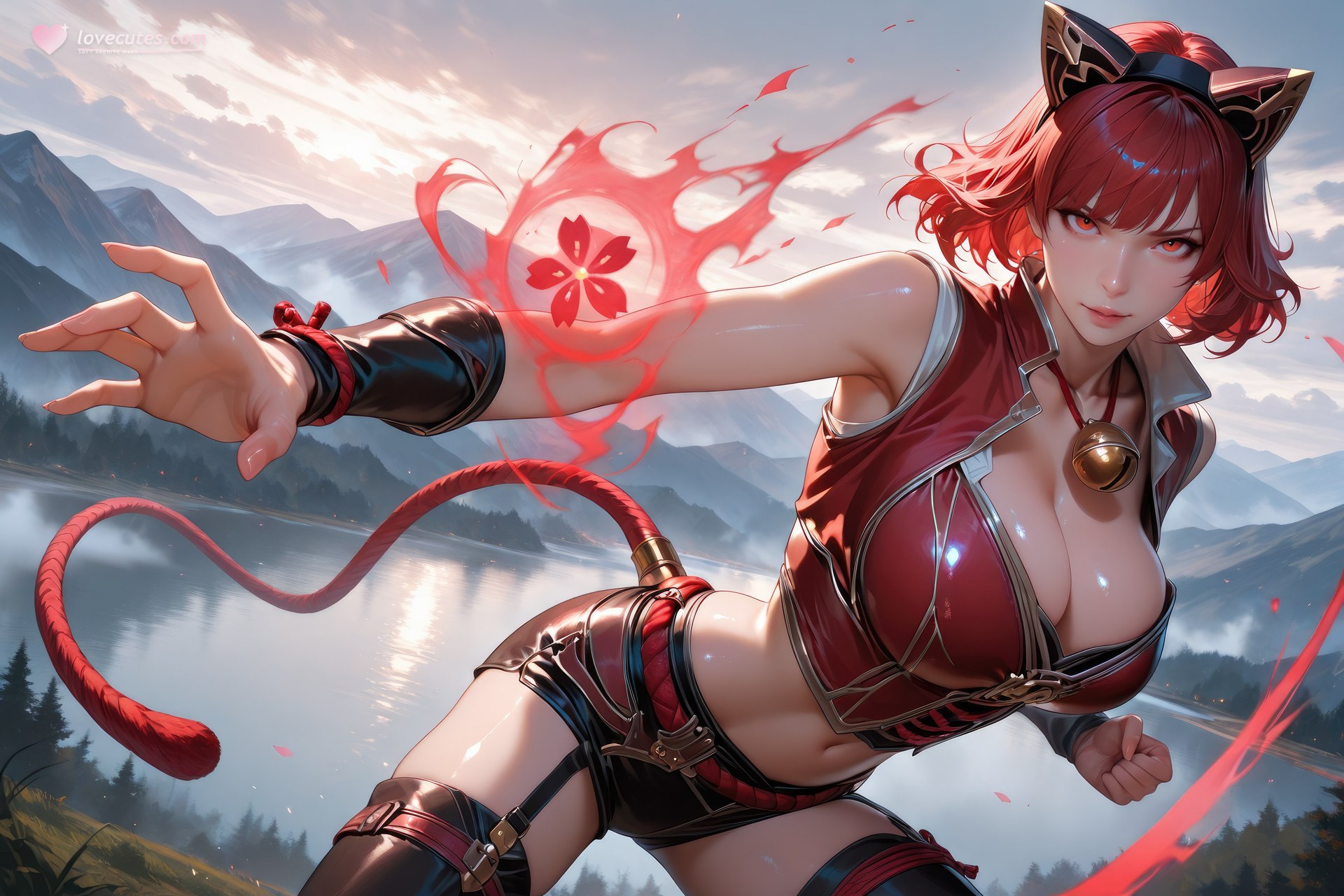 AI Generated Anime Girl - Douluo Dalu Catgirl ถุงน่องดำ, ชุดรัดรูป, ชุดว่ายน้ำ, บิกินี, ลุคเปียกน้ำ แกลเลอรี AI 752P