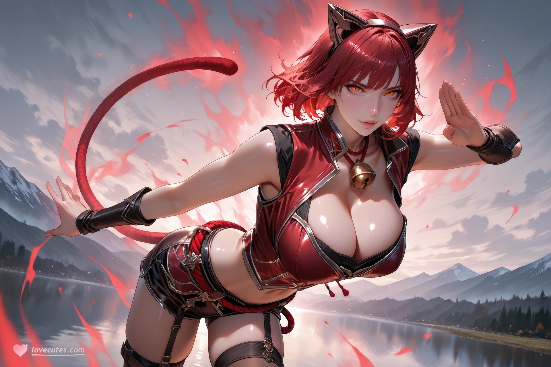 AI Generated Anime Girl - Douluo Dalu Catgirl ถุงน่องดำ, ชุดรัดรูป, ชุดว่ายน้ำ, บิกินี, ลุคเปียกน้ำ แกลเลอรี AI 752P