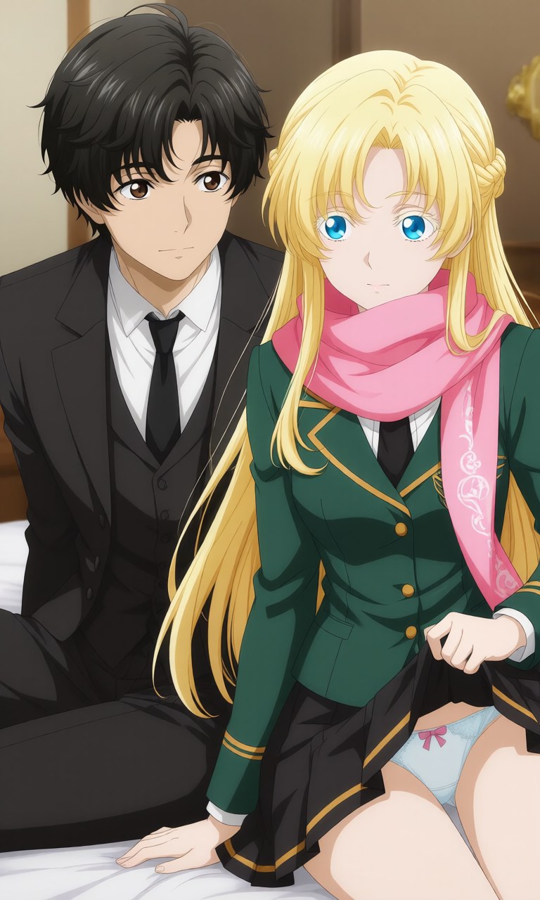 AI Generated Anime Girl - 诡秘之主 克莱恩 x 龙族 零：学生装露点角色图集 207P