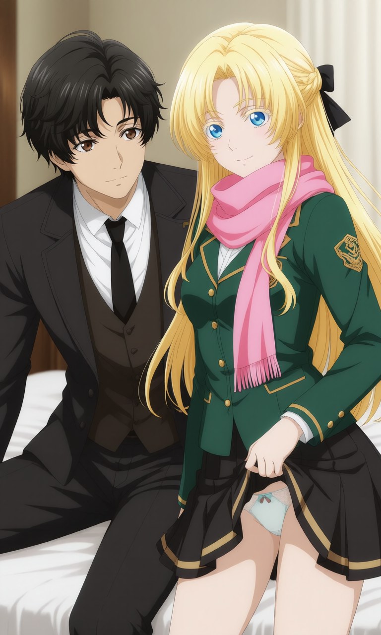 AI Generated Anime Girl - 诡秘之主 克莱恩 x 龙族 零：学生装露点角色图集 207P