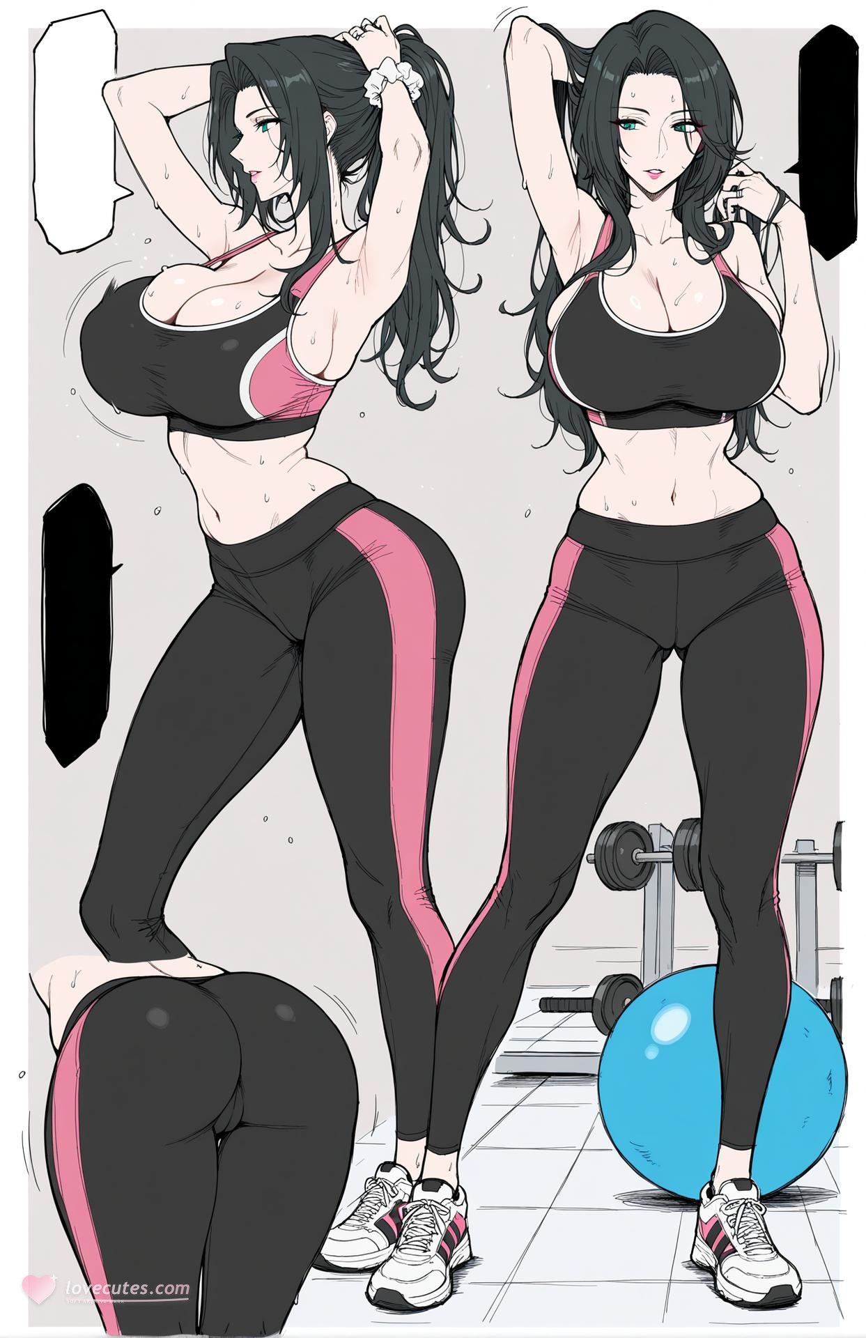 AI Generated Anime Girl - pixiv Alucard：黑丝蕾丝内衣紧身衣学生装湿身露穴角色图集 480P