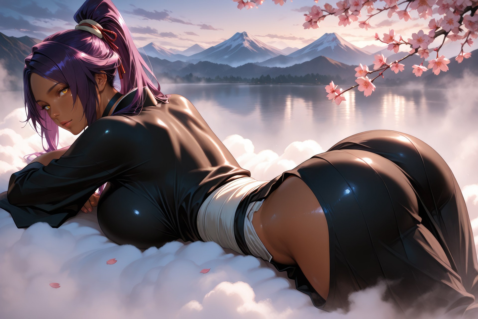 AI Generated Anime Girl - Bleach Yoruichi Shihoin ชุดรัดรูป แกลเลอรี AI 955P