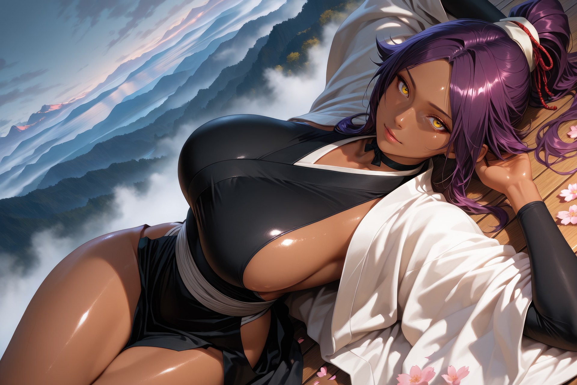 AI Generated Anime Girl - Bleach Yoruichi Shihoin ชุดรัดรูป แกลเลอรี AI 955P