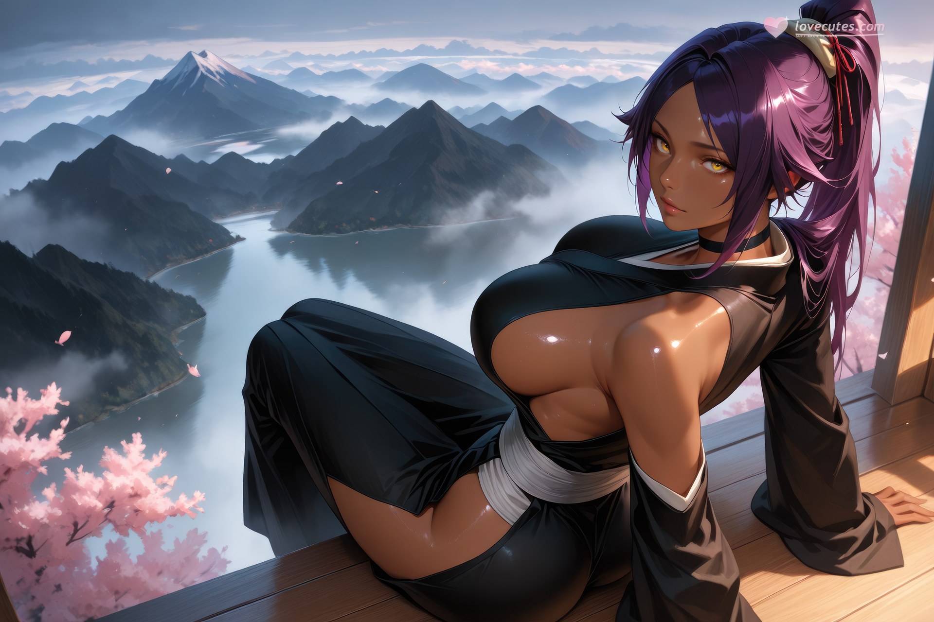 AI Generated Anime Girl - Bleach Yoruichi Shihoin ชุดรัดรูป แกลเลอรี AI 955P