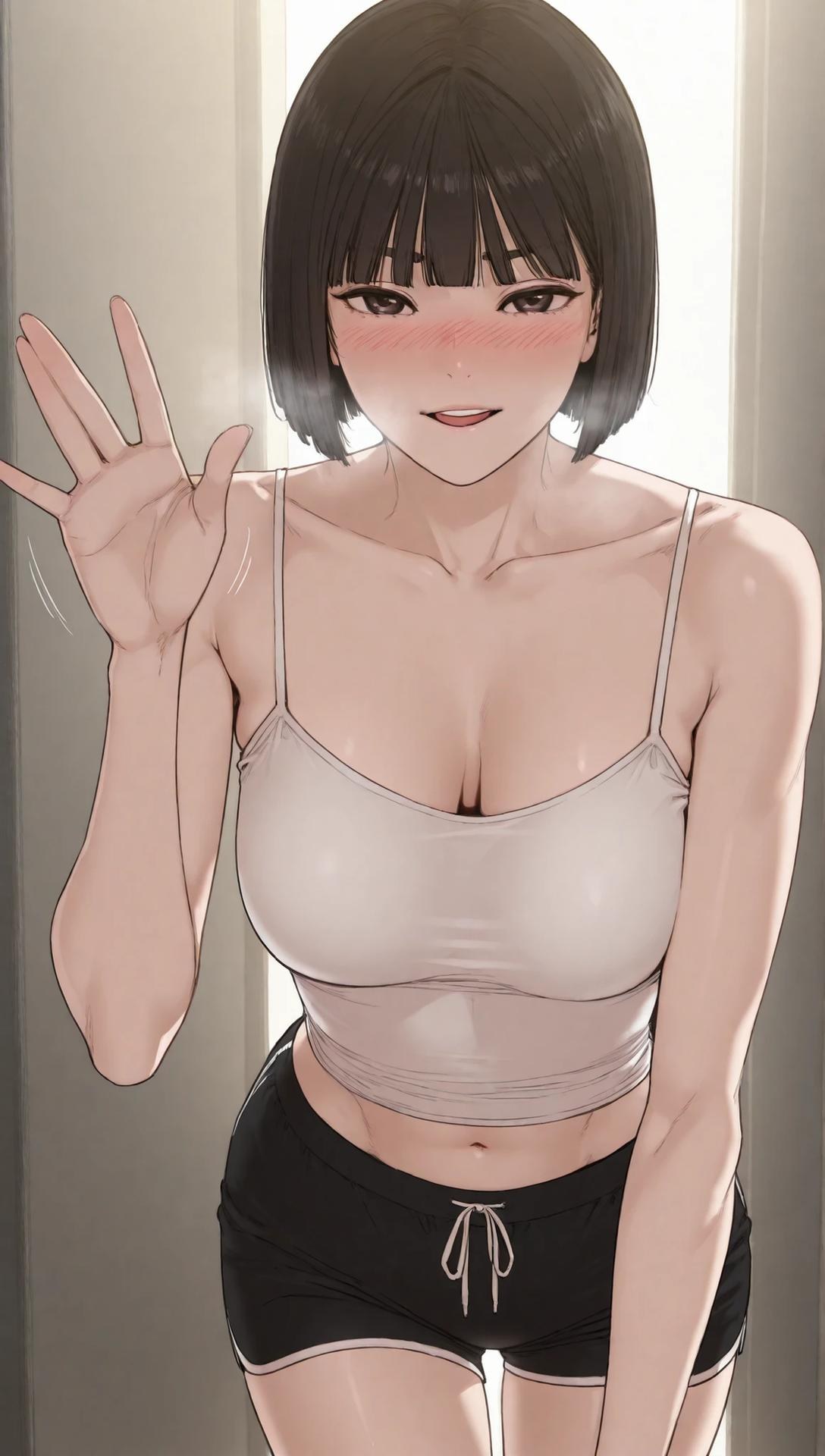 AI Porn - Gaeul Lee 블랙 스타킹, 레이스 란제리, 바디수트, 젖은 연출, 노출 누드 AI 이미지 갤러리 235P