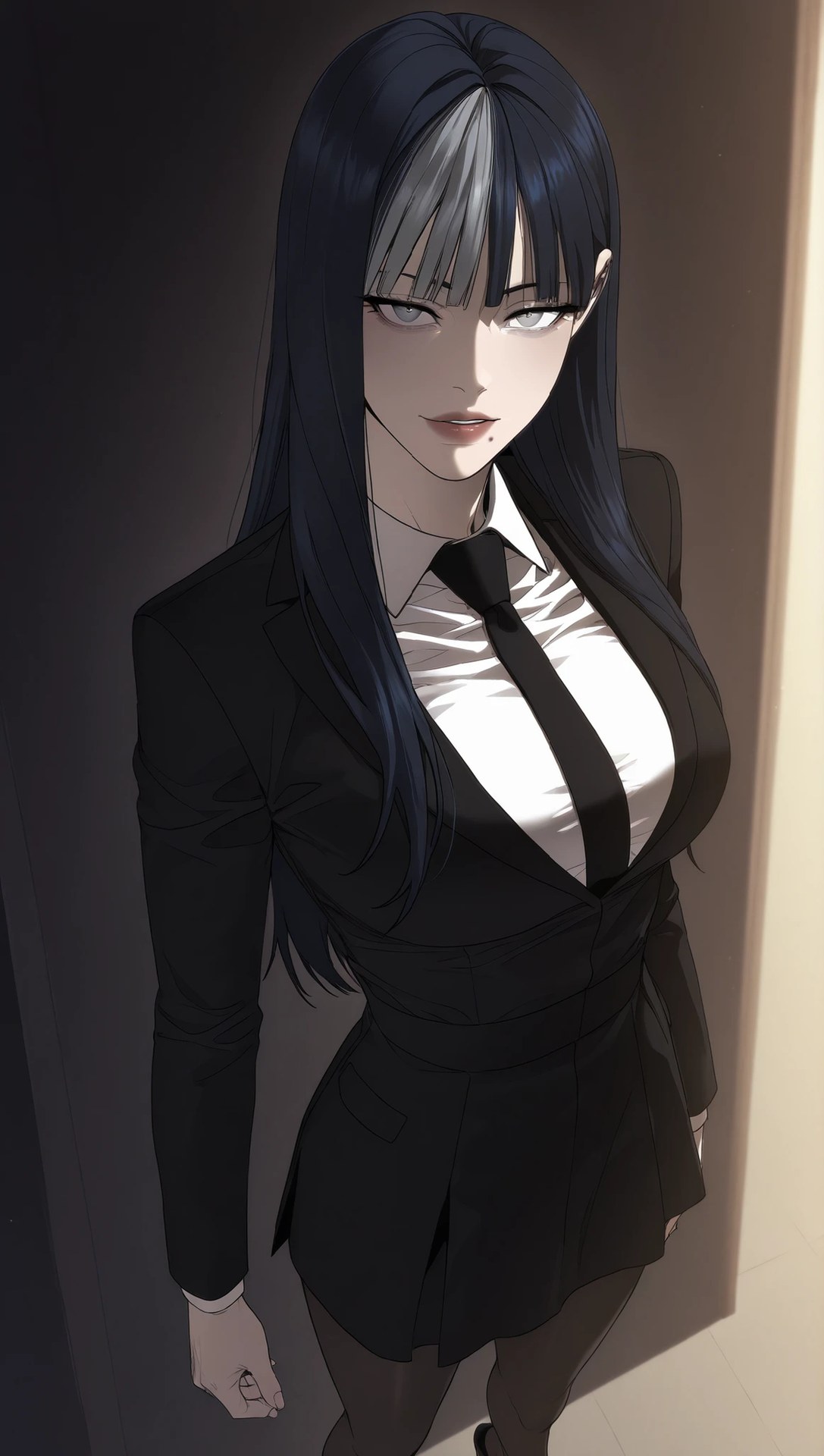 AI Porn - Team Leader Mido：黑丝蕾丝内衣紧身衣湿身露穴成人向图集 63P