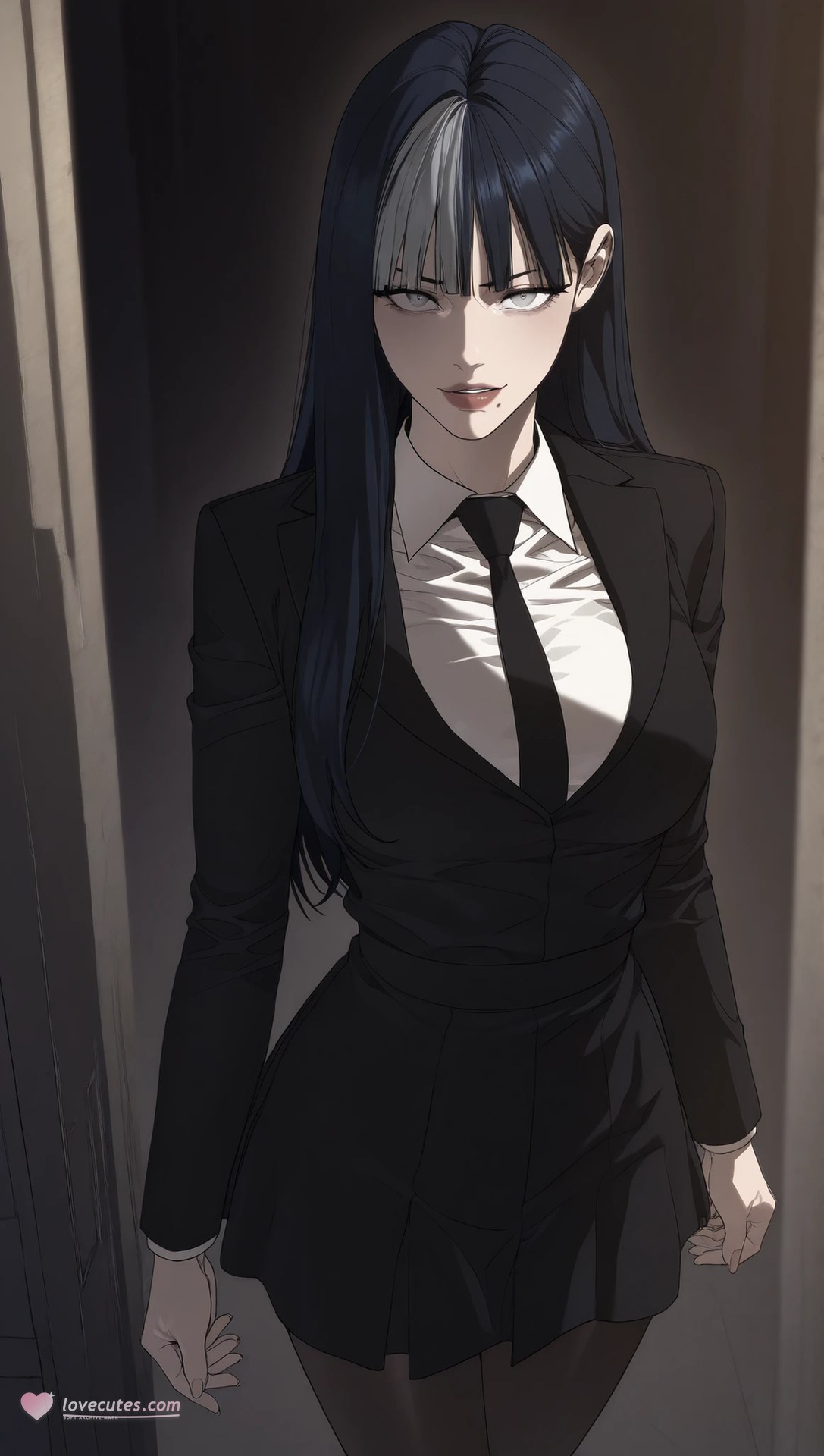 AI Porn - Team Leader Mido：黑丝蕾丝内衣紧身衣湿身露穴成人向图集 63P