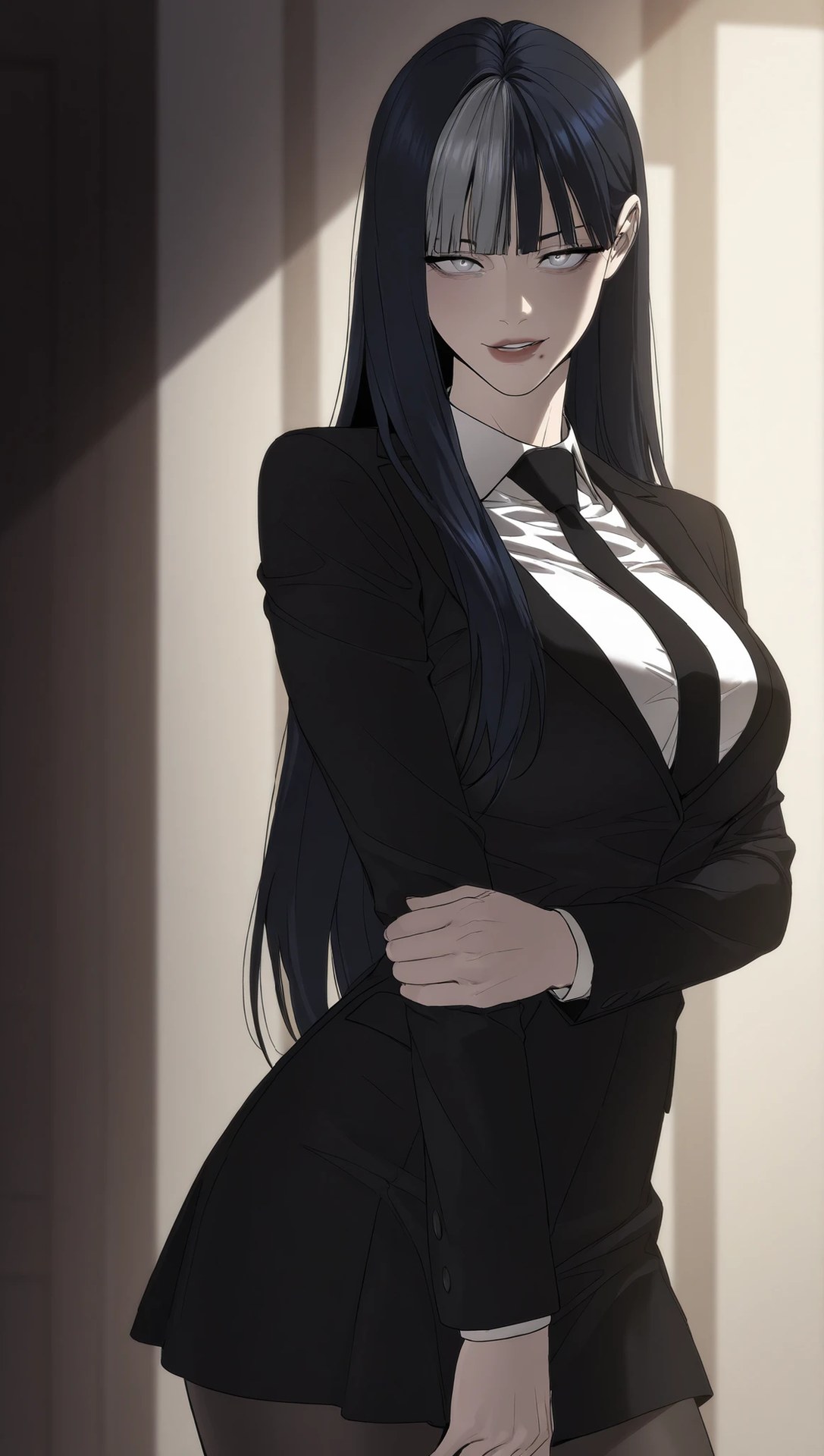 AI Porn - Team Leader Mido：黑丝蕾丝内衣紧身衣湿身露穴成人向图集 63P