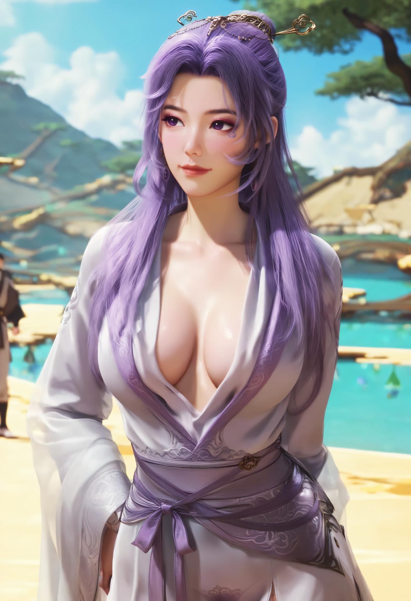 AI Porn - 云霄：白丝蕾丝内衣湿身露穴成人向图集 132P