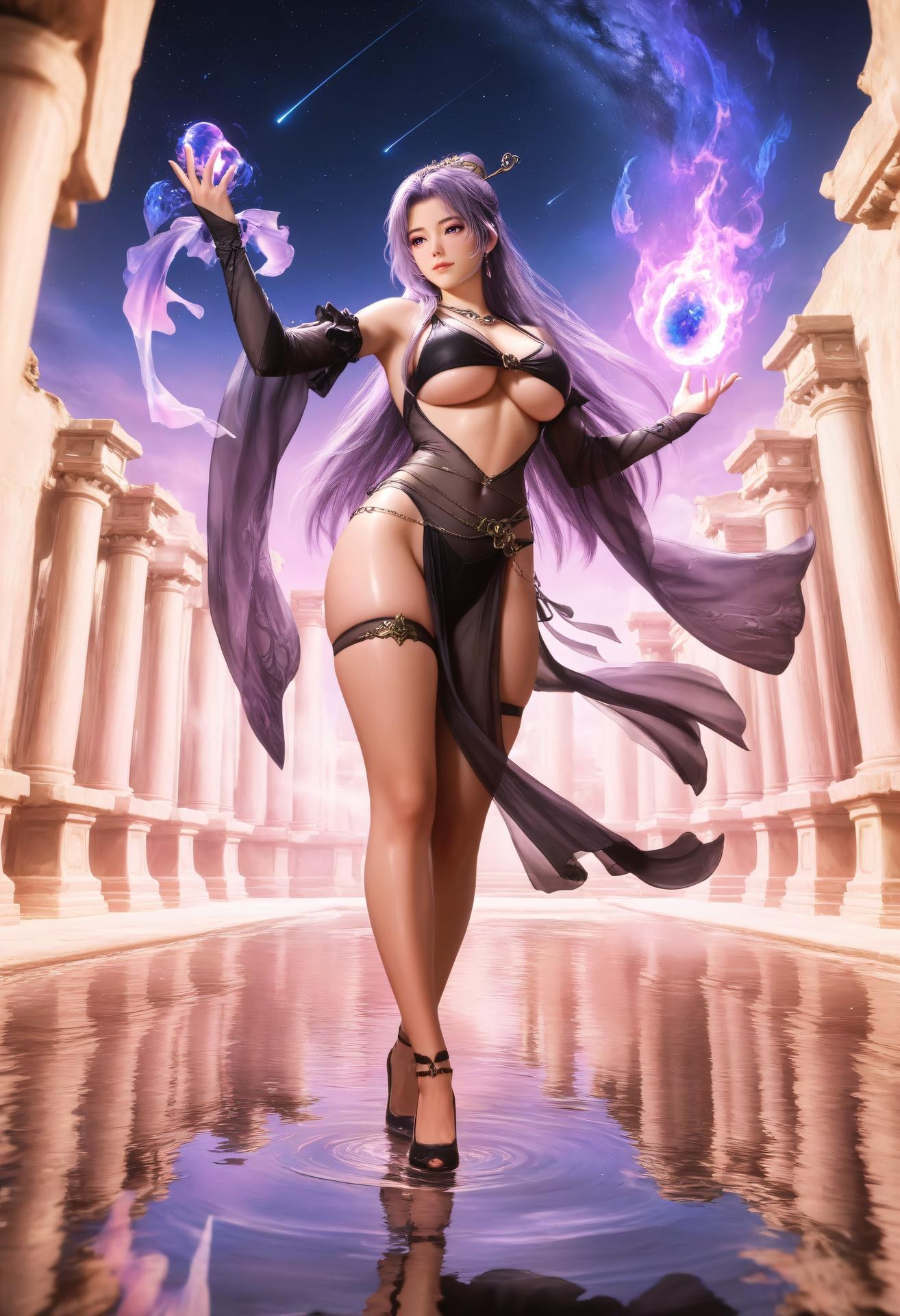 AI Porn - 云霄：白丝蕾丝内衣湿身露穴成人向图集 132P
