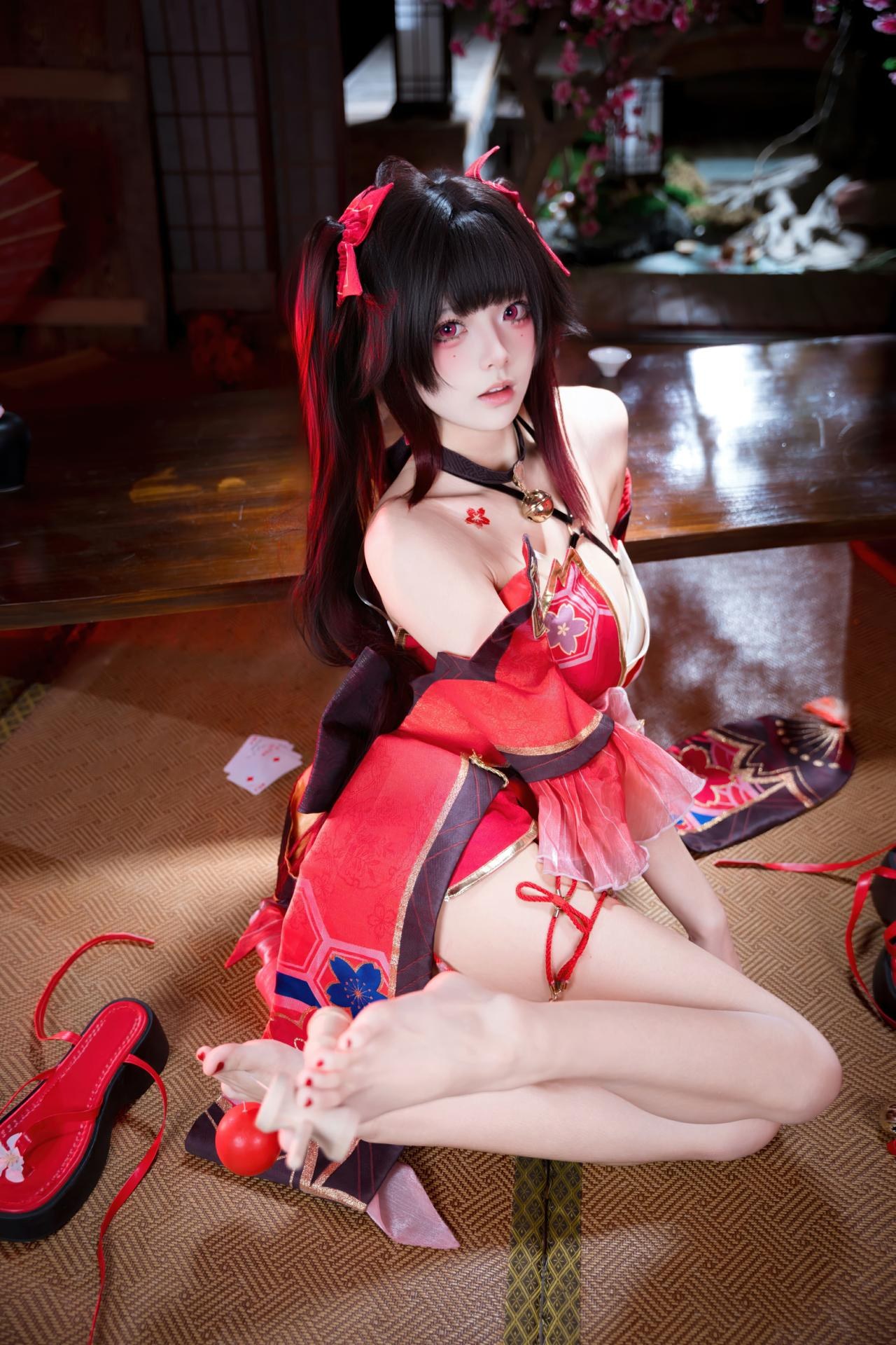 [cosplay] 九柒喵 - 崩坏星穹铁道 花火：红黑和风小恶魔角色还原 65P