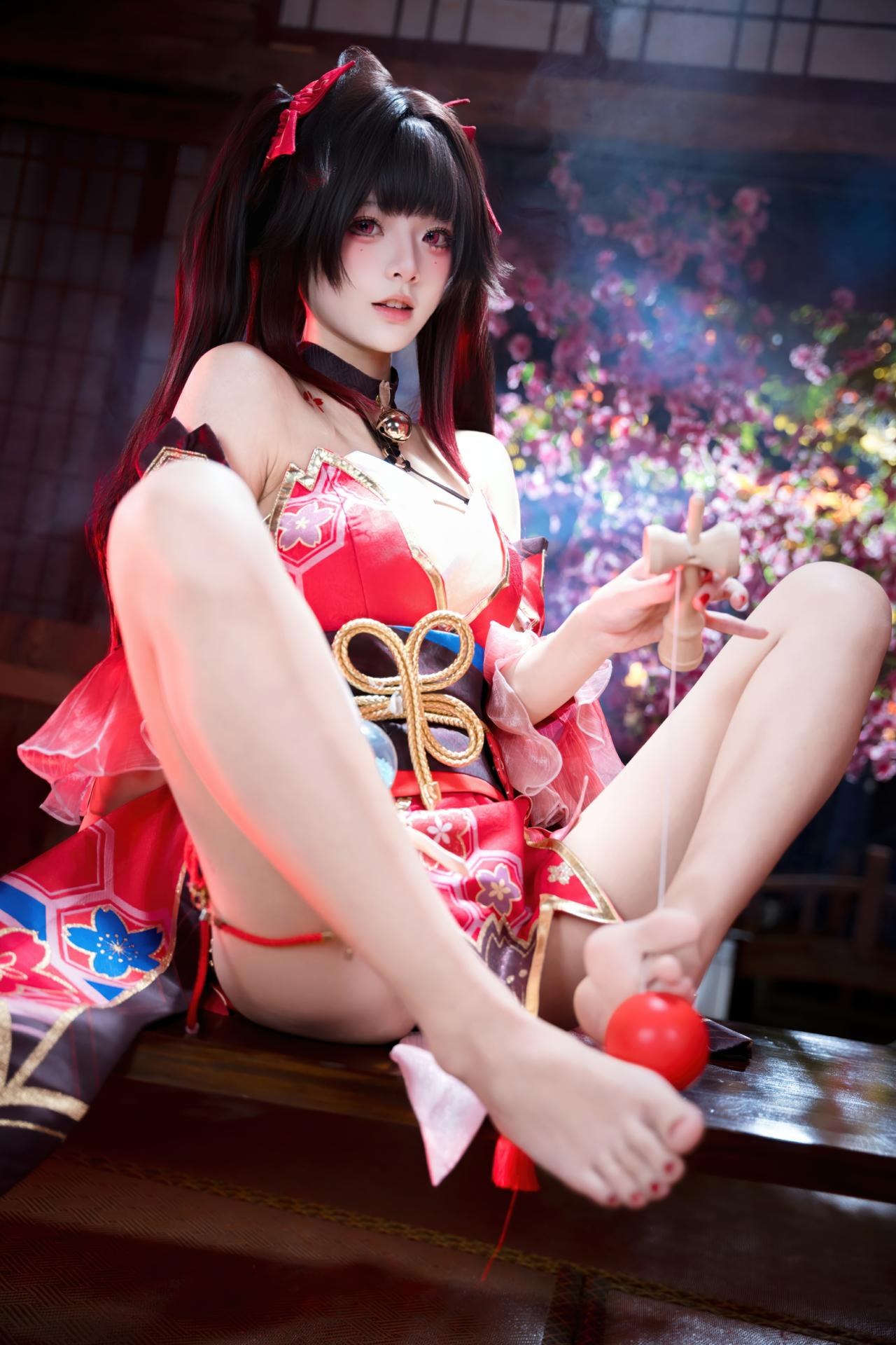[cosplay] 九柒喵 - 崩坏星穹铁道 花火：红黑和风小恶魔角色还原 65P