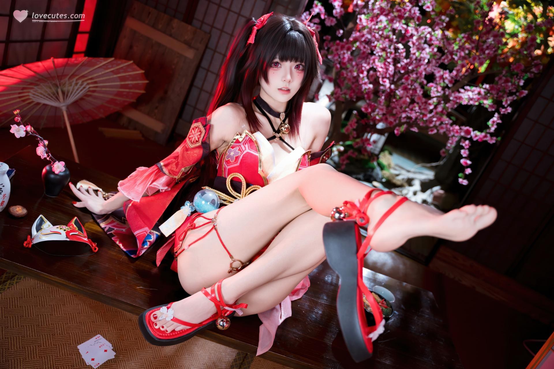 [cosplay] 九柒喵 - 崩坏星穹铁道 花火：红黑和风小恶魔角色还原 65P