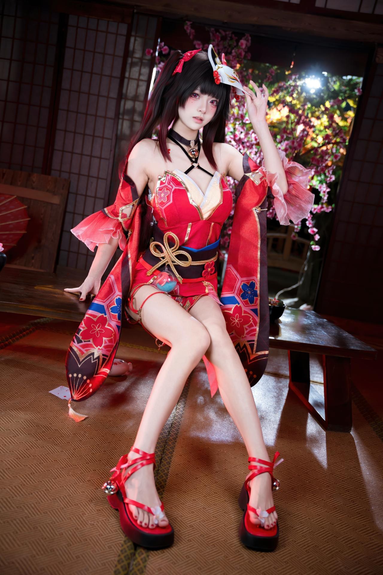 [cosplay] 九柒喵 - 崩坏星穹铁道 花火：红黑和风小恶魔角色还原 65P