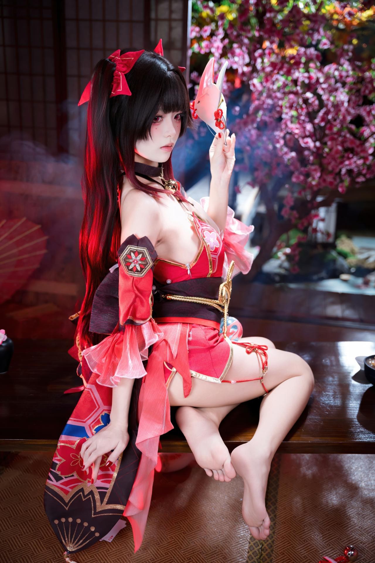 [cosplay] 九柒喵 - 崩坏星穹铁道 花火：红黑和风小恶魔角色还原 65P
