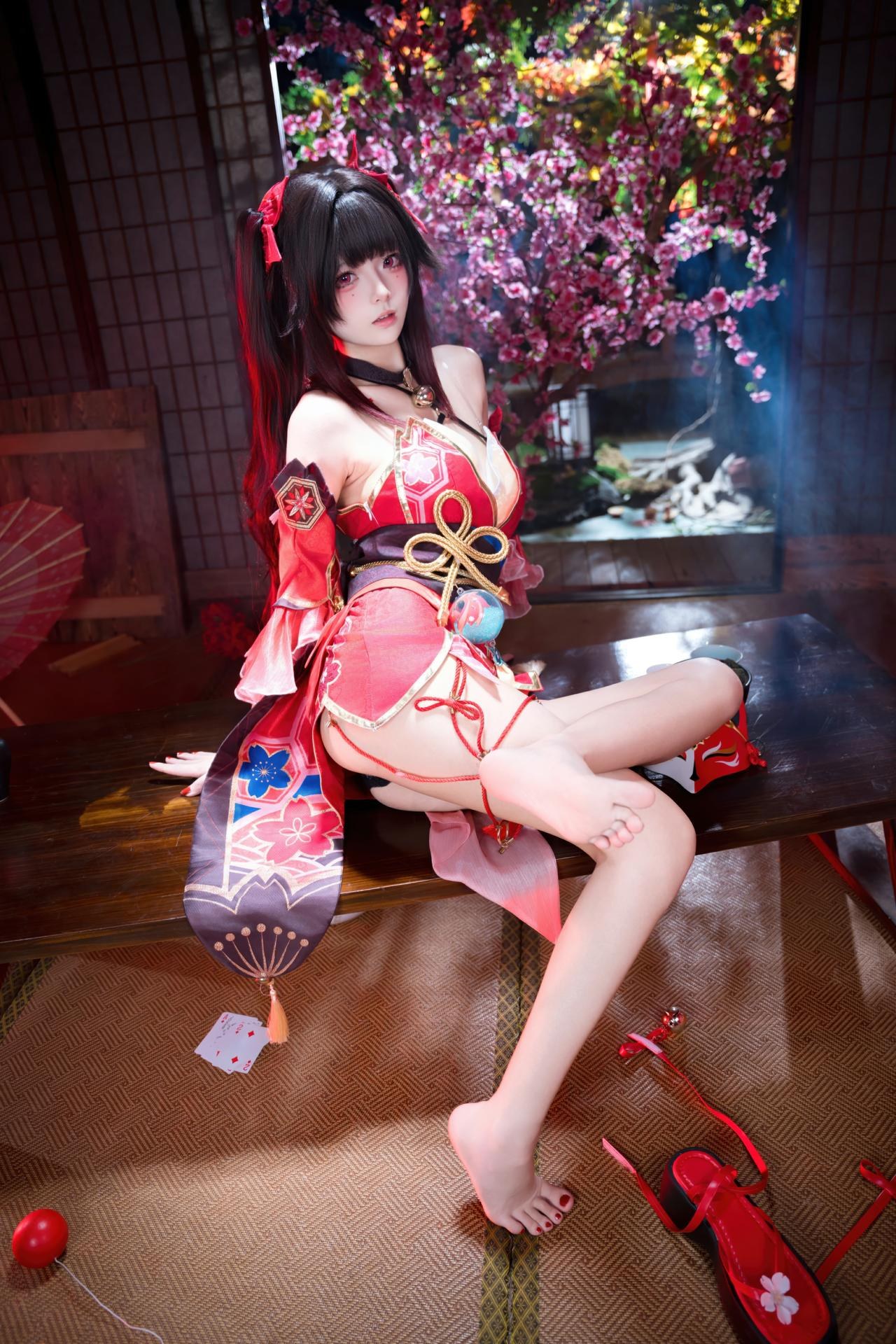 [cosplay] 九柒喵 - 崩坏星穹铁道 花火：红黑和风小恶魔角色还原 65P