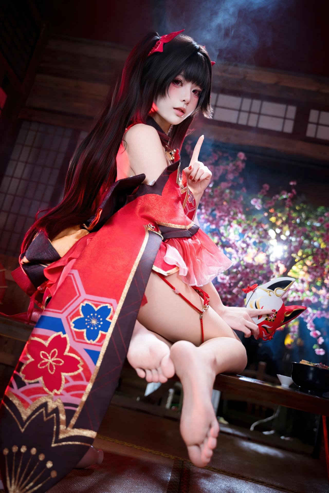 [cosplay] 九柒喵 - 崩坏星穹铁道 花火：红黑和风小恶魔角色还原 65P