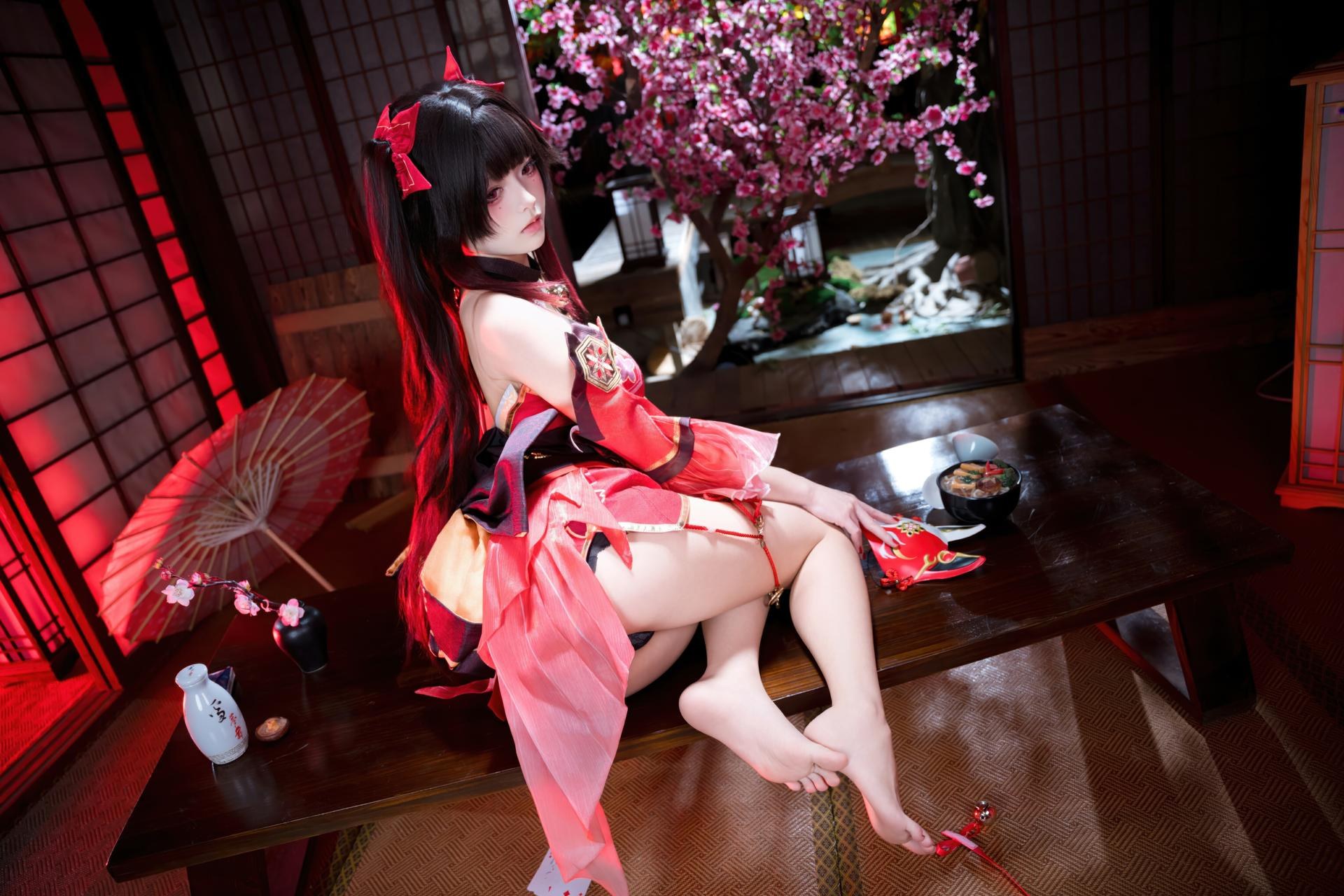 [cosplay] 九柒喵 - 崩坏星穹铁道 花火：红黑和风小恶魔角色还原 65P