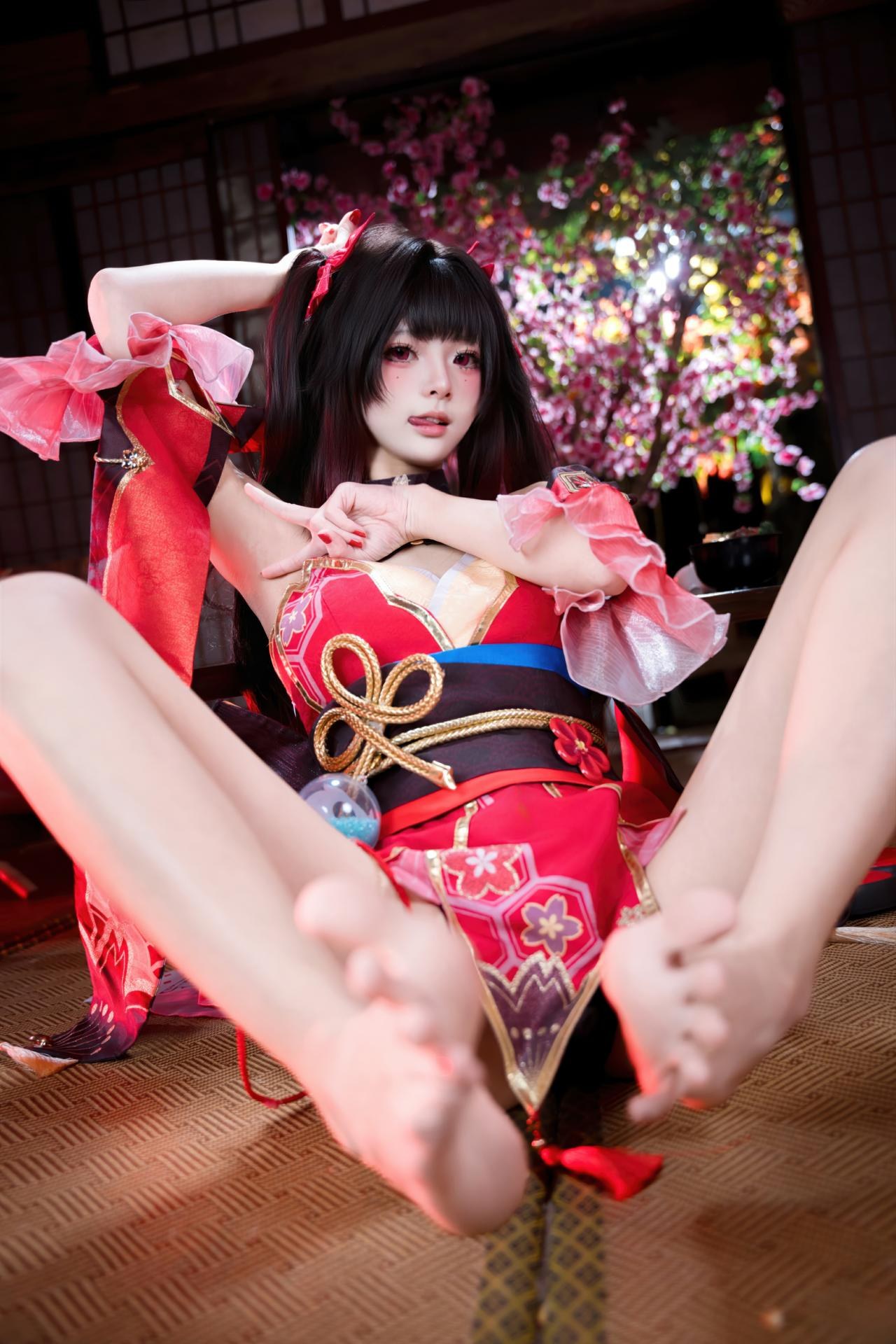 [cosplay] 九柒喵 - 崩坏星穹铁道 花火：红黑和风小恶魔角色还原 65P