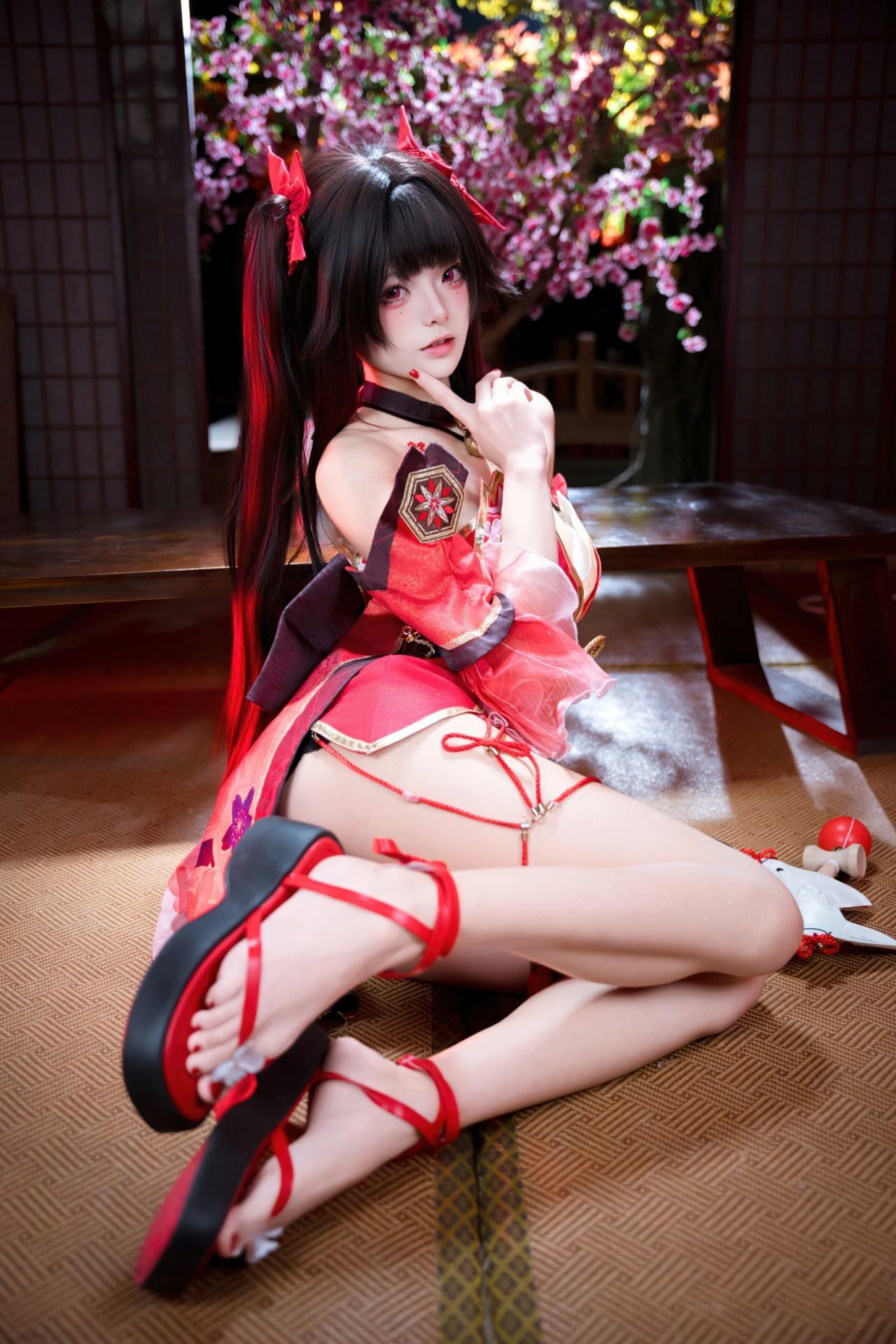 [cosplay] 九柒喵 - 崩坏星穹铁道 花火：红黑和风小恶魔角色还原 65P