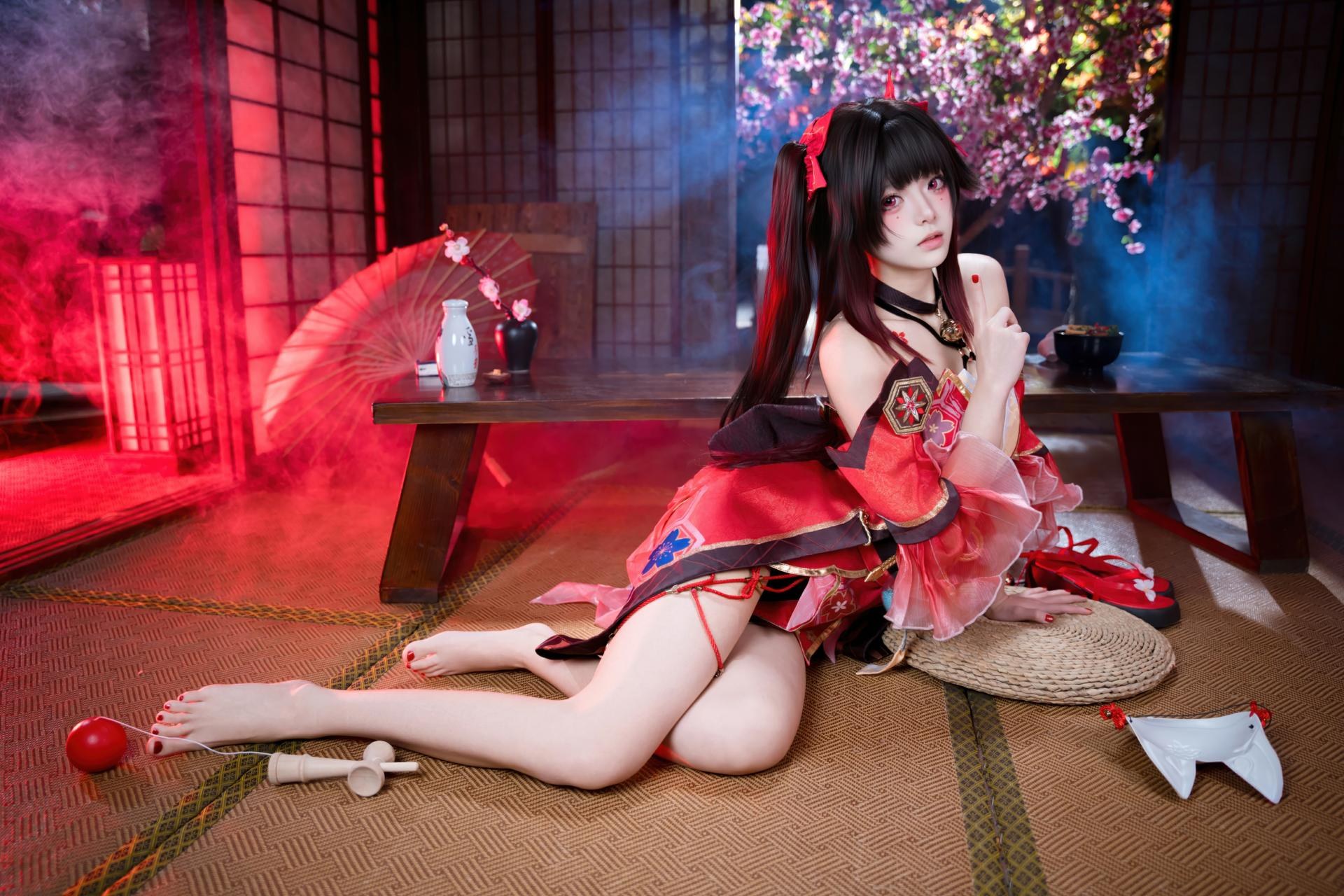 [cosplay] 九柒喵 - 崩坏星穹铁道 花火：红黑和风小恶魔角色还原 65P