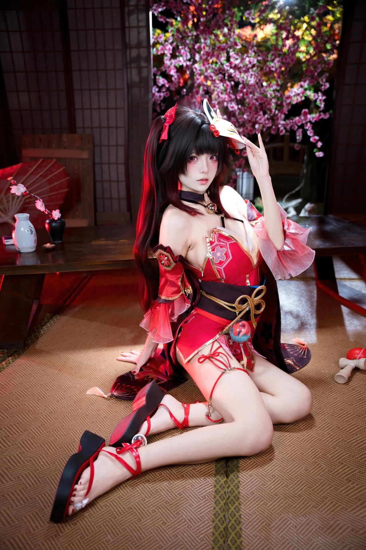 [cosplay] 九柒喵 - 崩坏星穹铁道 花火：红黑和风小恶魔角色还原 65P