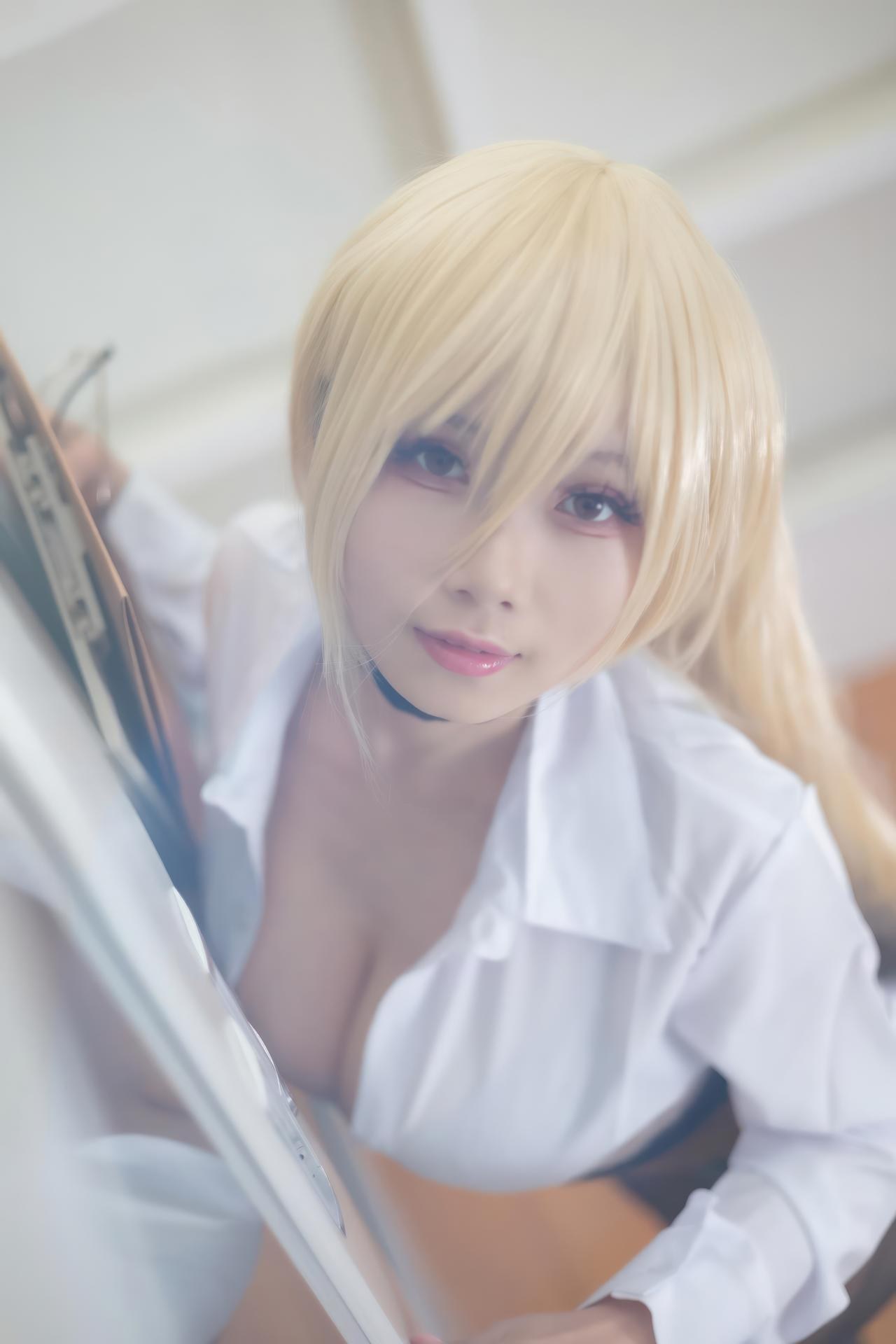 [cosplay] Moye787 - Bộ ảnh Azur Lane Implacable office lady cosplay 54P
