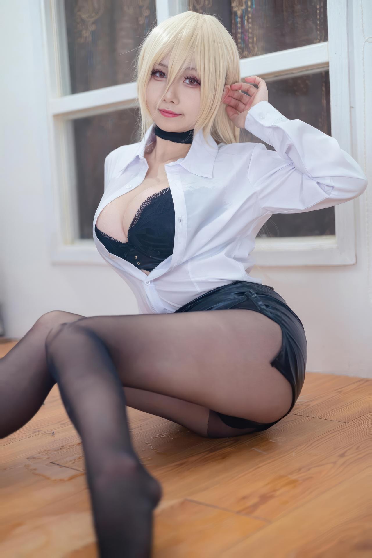 [cosplay] Moye787 - Bộ ảnh Azur Lane Implacable office lady cosplay 54P