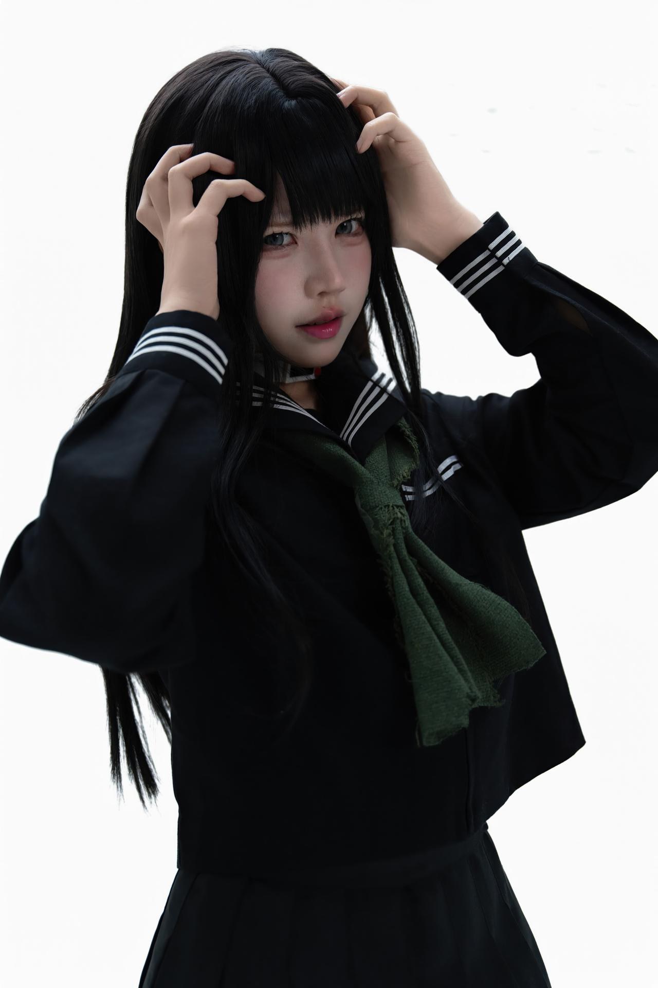 [cosplay] Shimizu Nagi - Bộ ảnh Rinne Byakuya white-hair costume set 72P