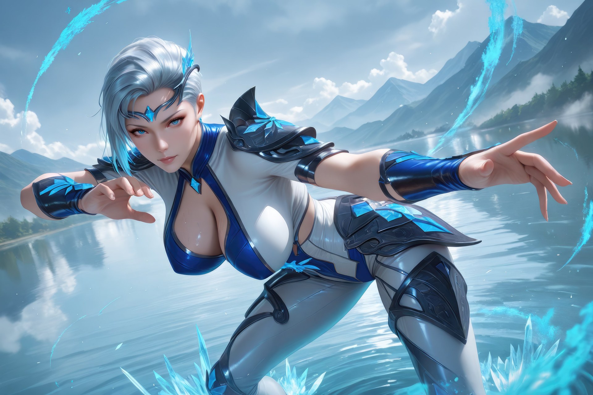 AI Porn - 闘羅大陸 雪舞 ボディスーツ、濡れ感、露出ヌード AI画像ギャラリー 960P