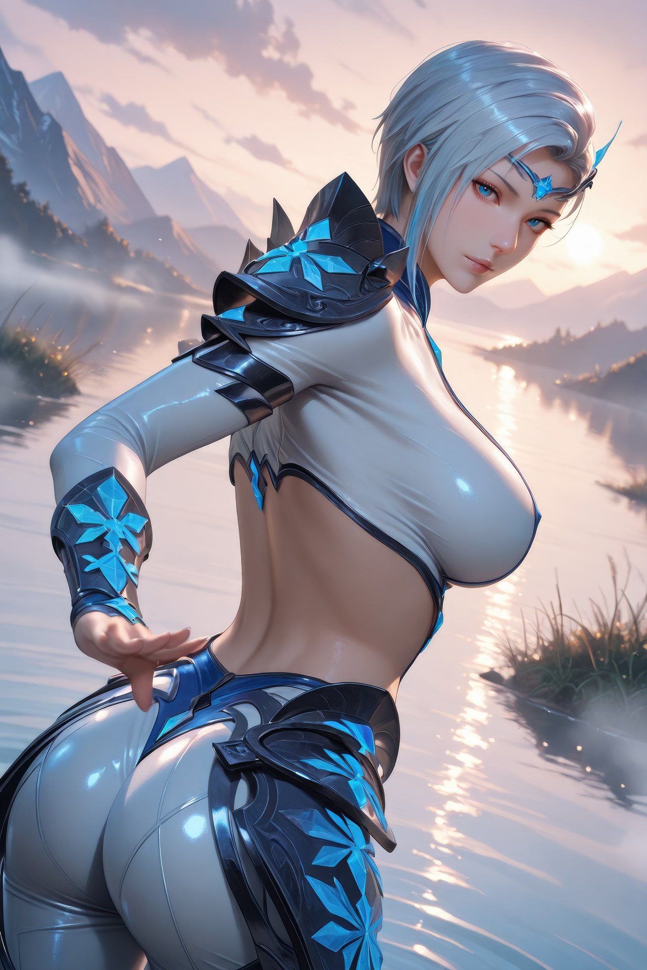 AI Porn - 闘羅大陸 雪舞 ボディスーツ、濡れ感、露出ヌード AI画像ギャラリー 960P
