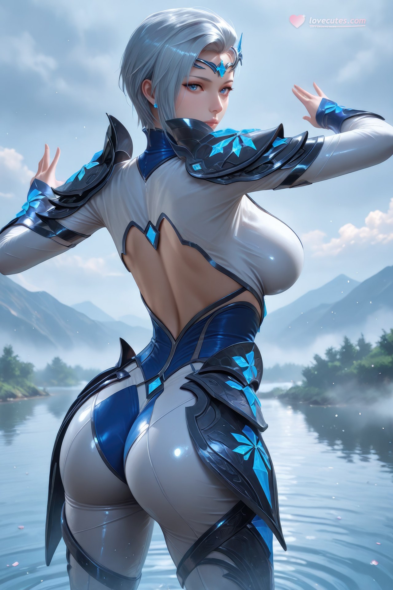 AI Porn - 闘羅大陸 雪舞 ボディスーツ、濡れ感、露出ヌード AI画像ギャラリー 960P