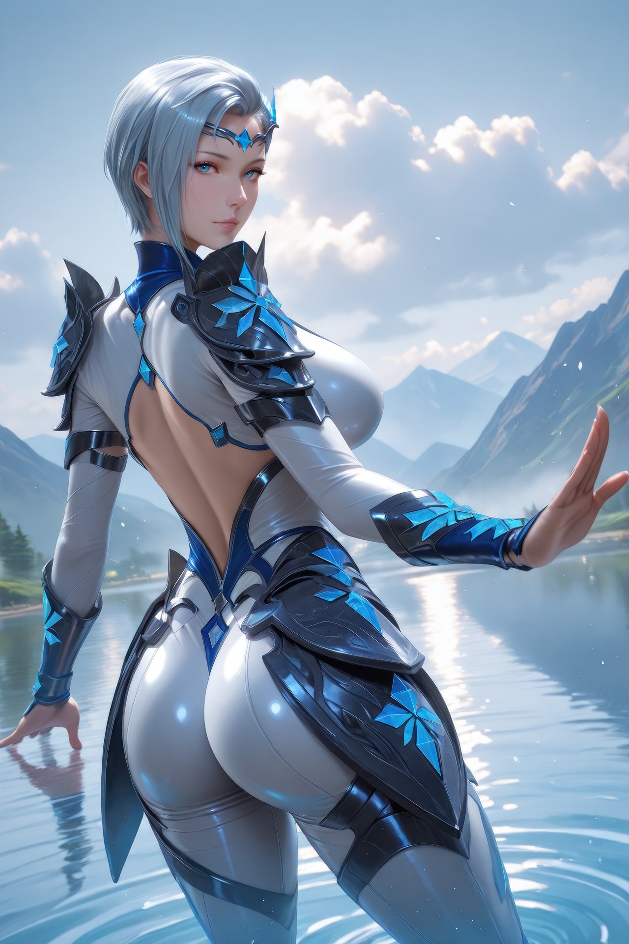 AI Porn - 闘羅大陸 雪舞 ボディスーツ、濡れ感、露出ヌード AI画像ギャラリー 960P