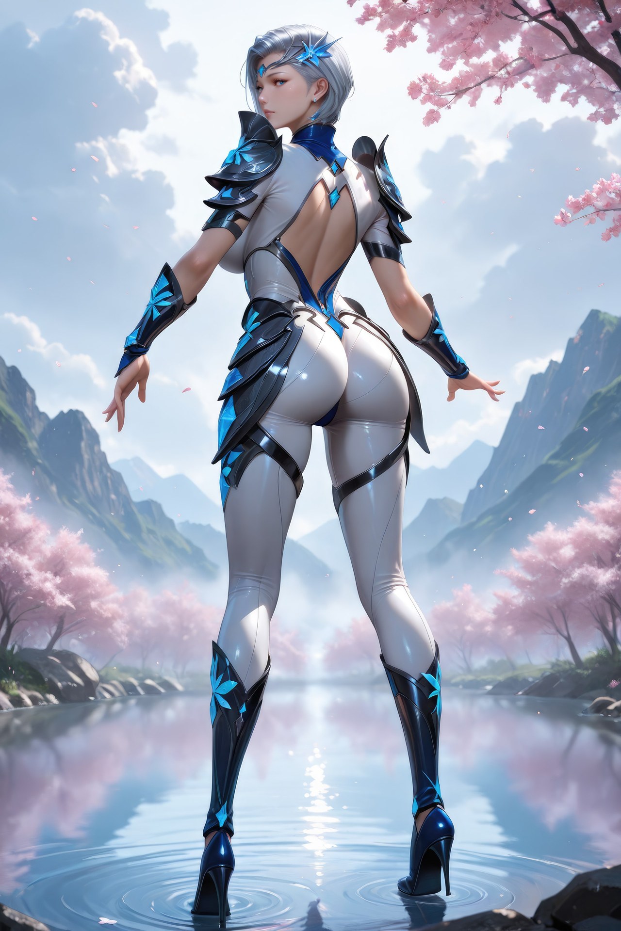 AI Porn - 闘羅大陸 雪舞 ボディスーツ、濡れ感、露出ヌード AI画像ギャラリー 960P