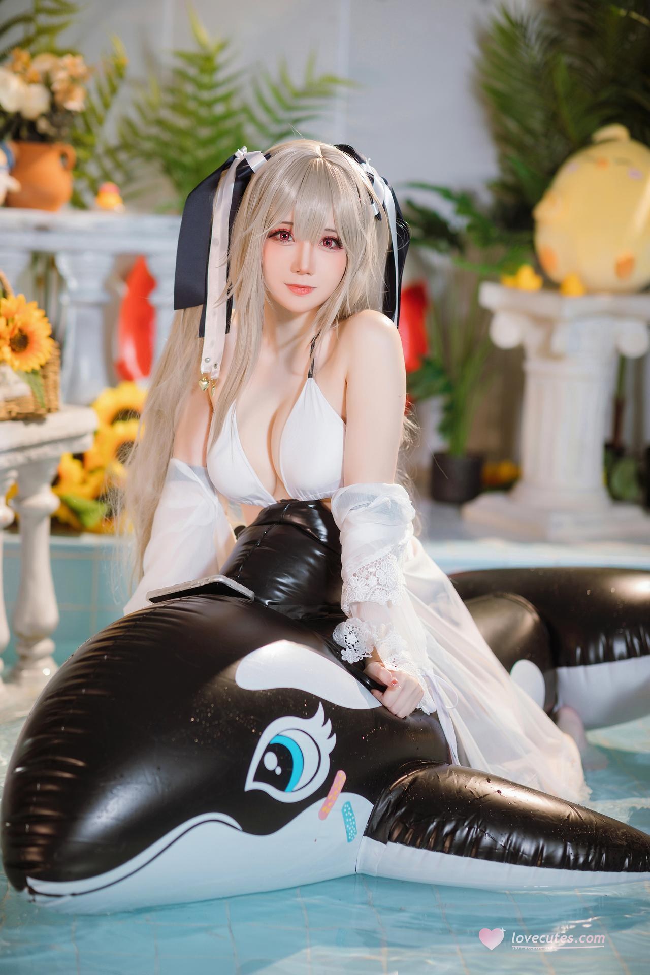 [cosplay] 焖焖碳 - 碧蓝航线 安克雷奇 泳装：舰娘泳装还原 20P
