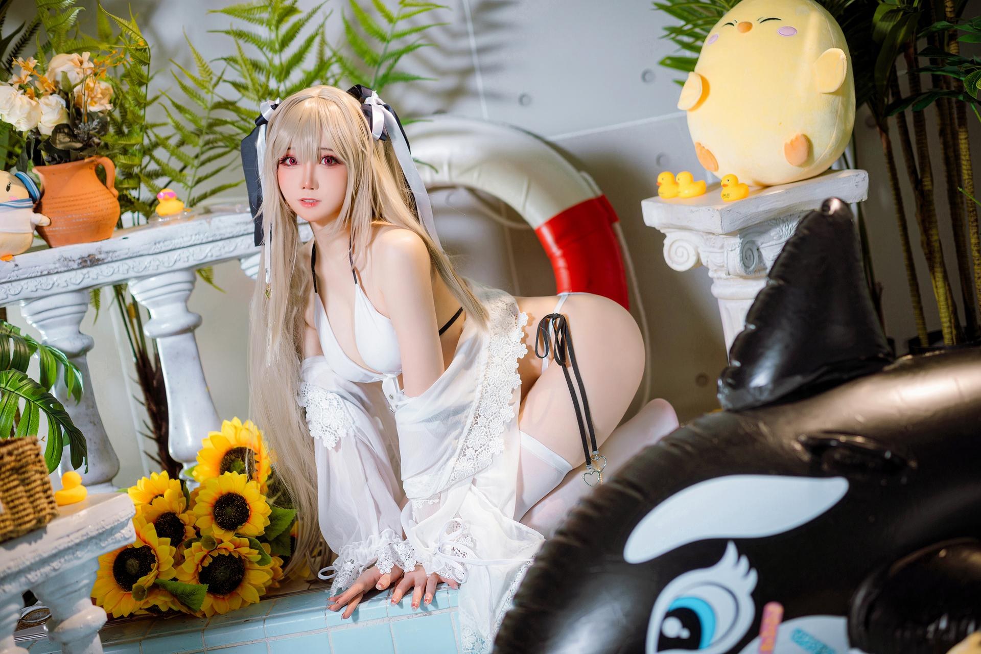 [cosplay] 焖焖碳 - 碧蓝航线 安克雷奇 泳装：舰娘泳装还原 20P