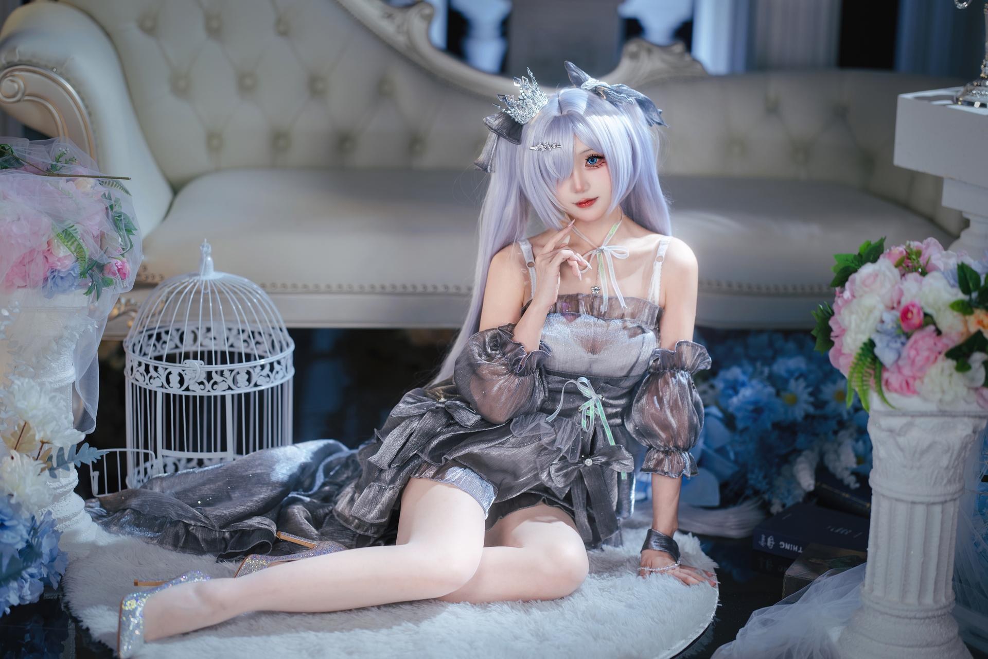[cosplay] Shi Suqingya - Bộ ảnh Nikke Cinderella silver battle suit cosplay 16P