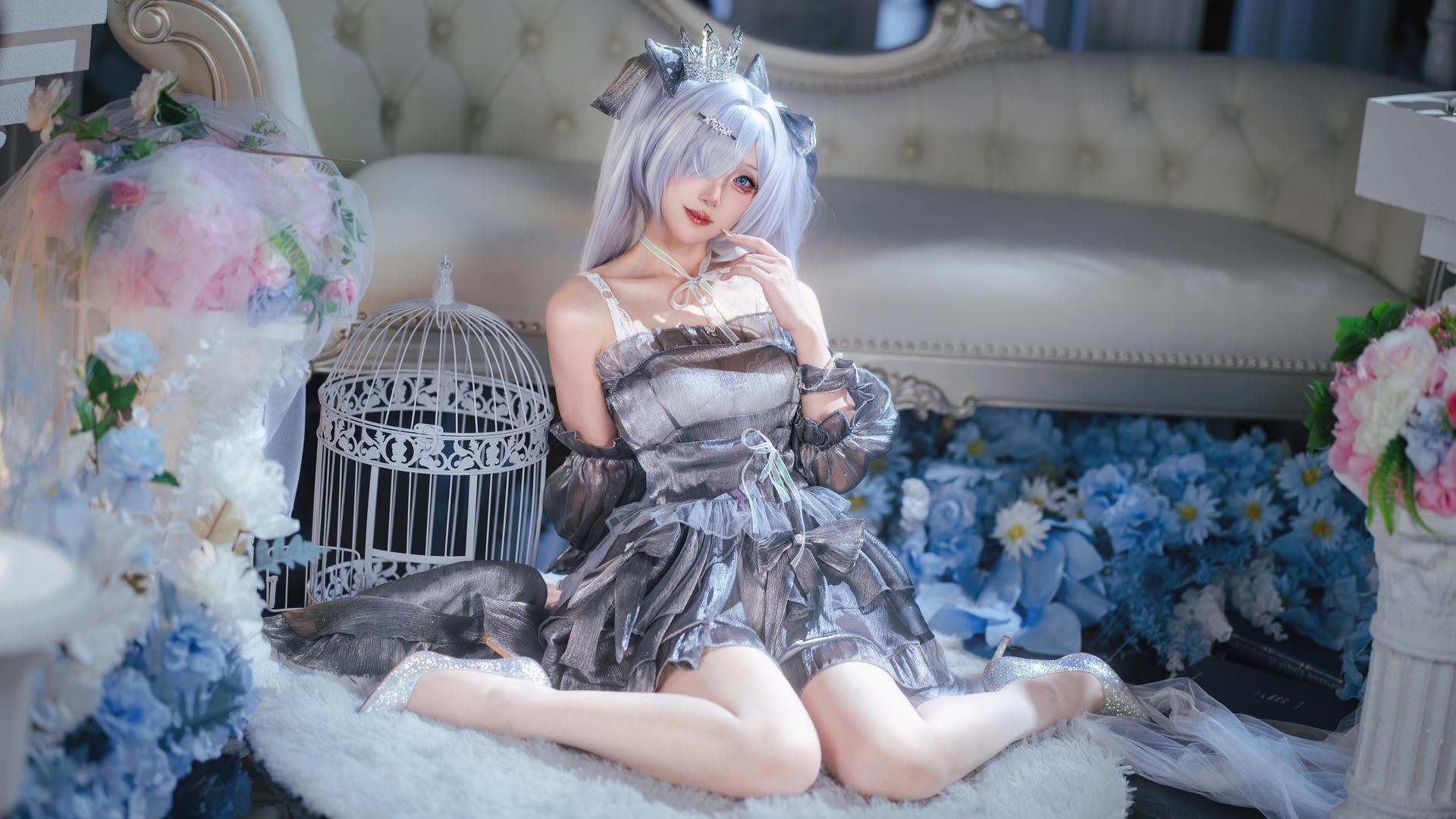 [cosplay] Shi Suqingya - Bộ ảnh Nikke Cinderella silver battle suit cosplay 16P