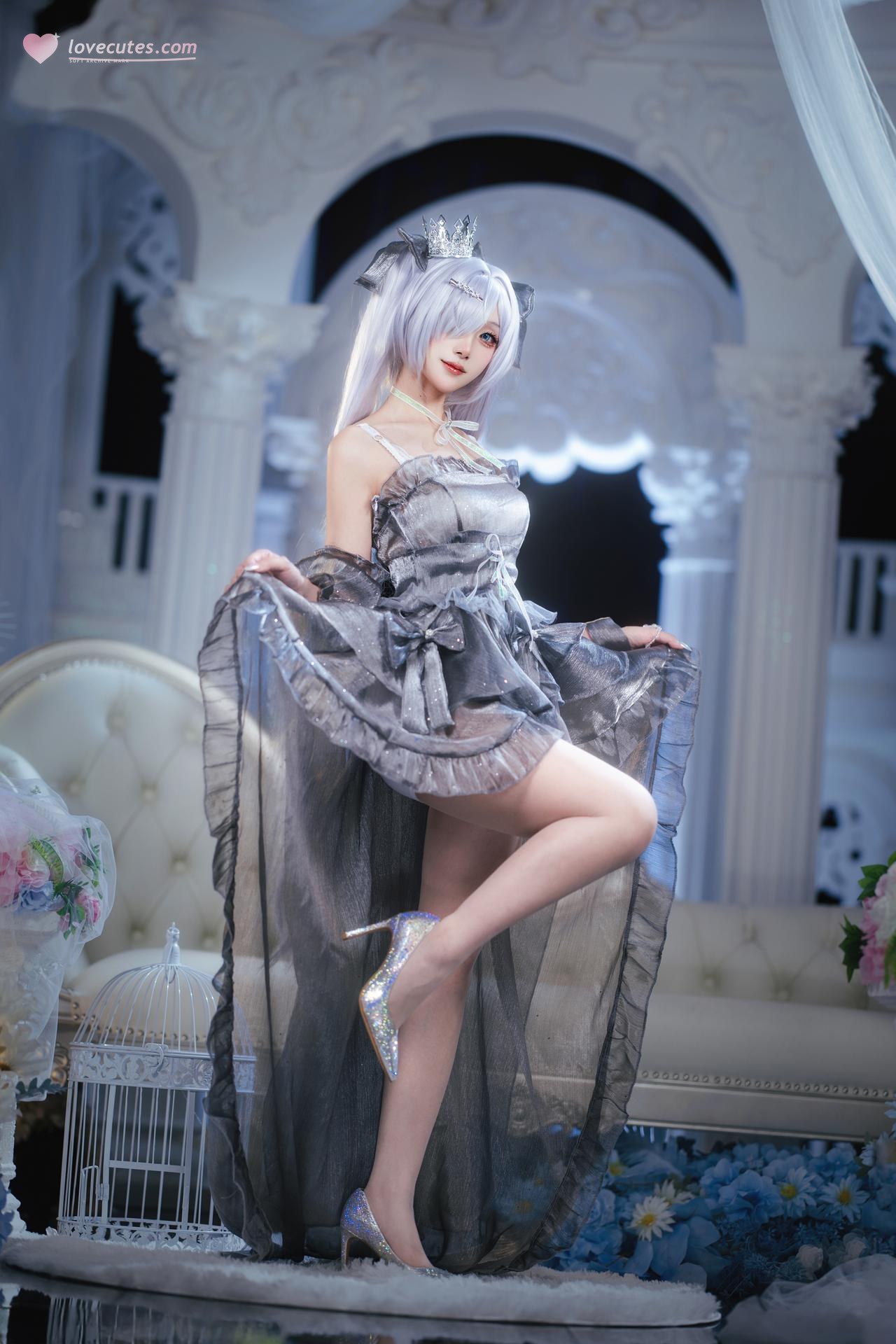 [cosplay] Shi Suqingya - Bộ ảnh Nikke Cinderella silver battle suit cosplay 16P