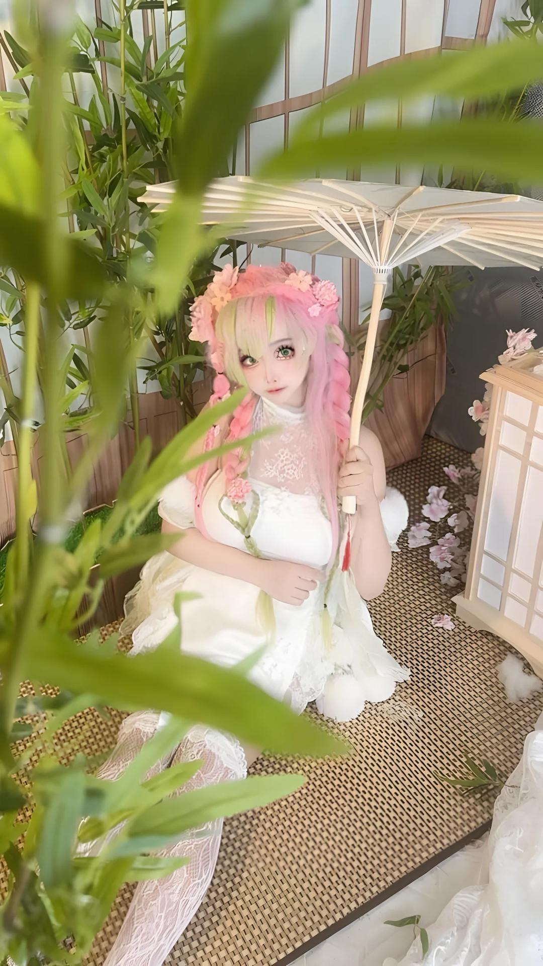 [cosplay] Xiangcao Naimiao - ชุดภาพ Demon Slayer Mitsuri Kanroji deluxe cosplay 204P71V